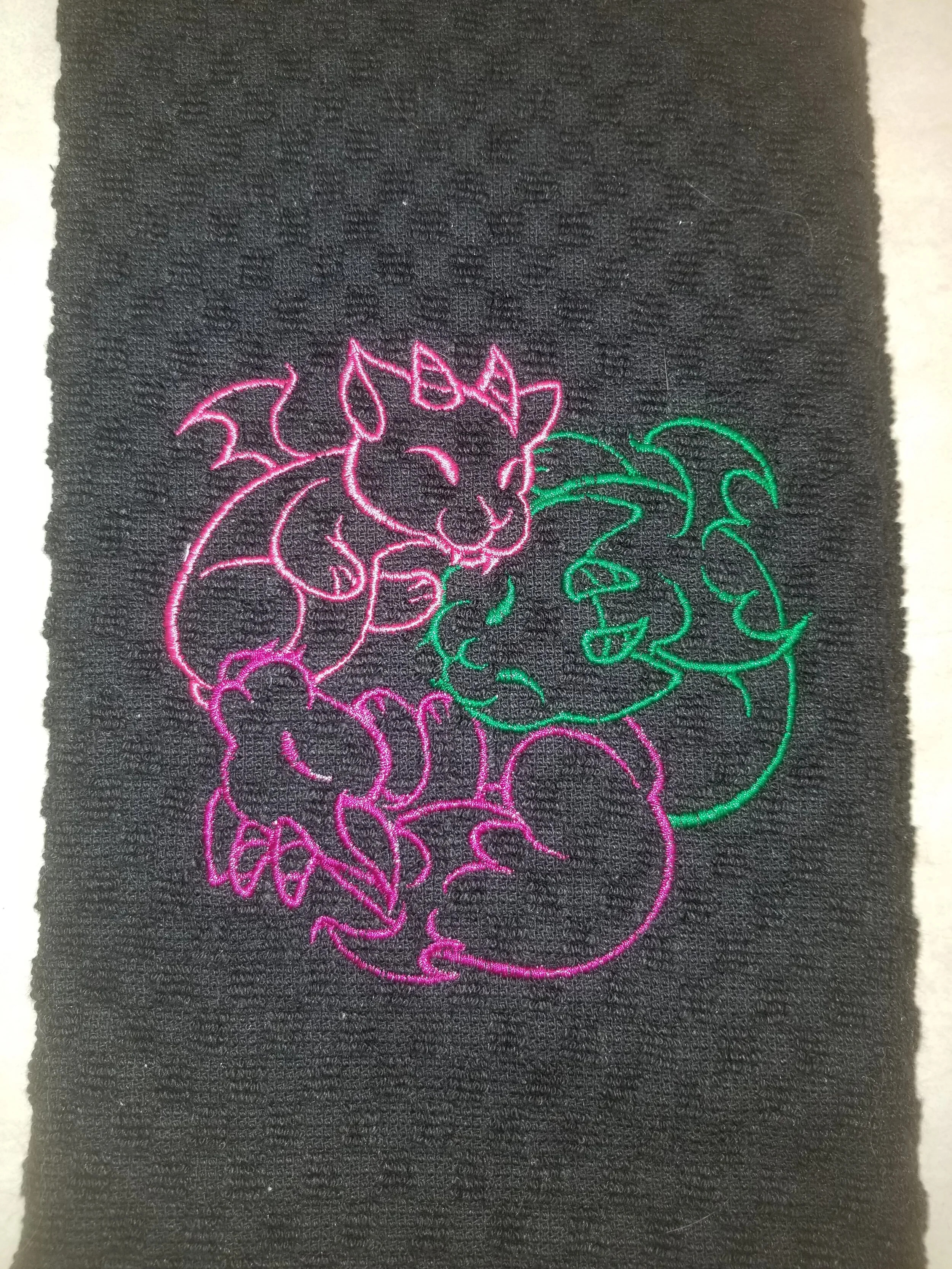 Waffle Towel - Three Dragons