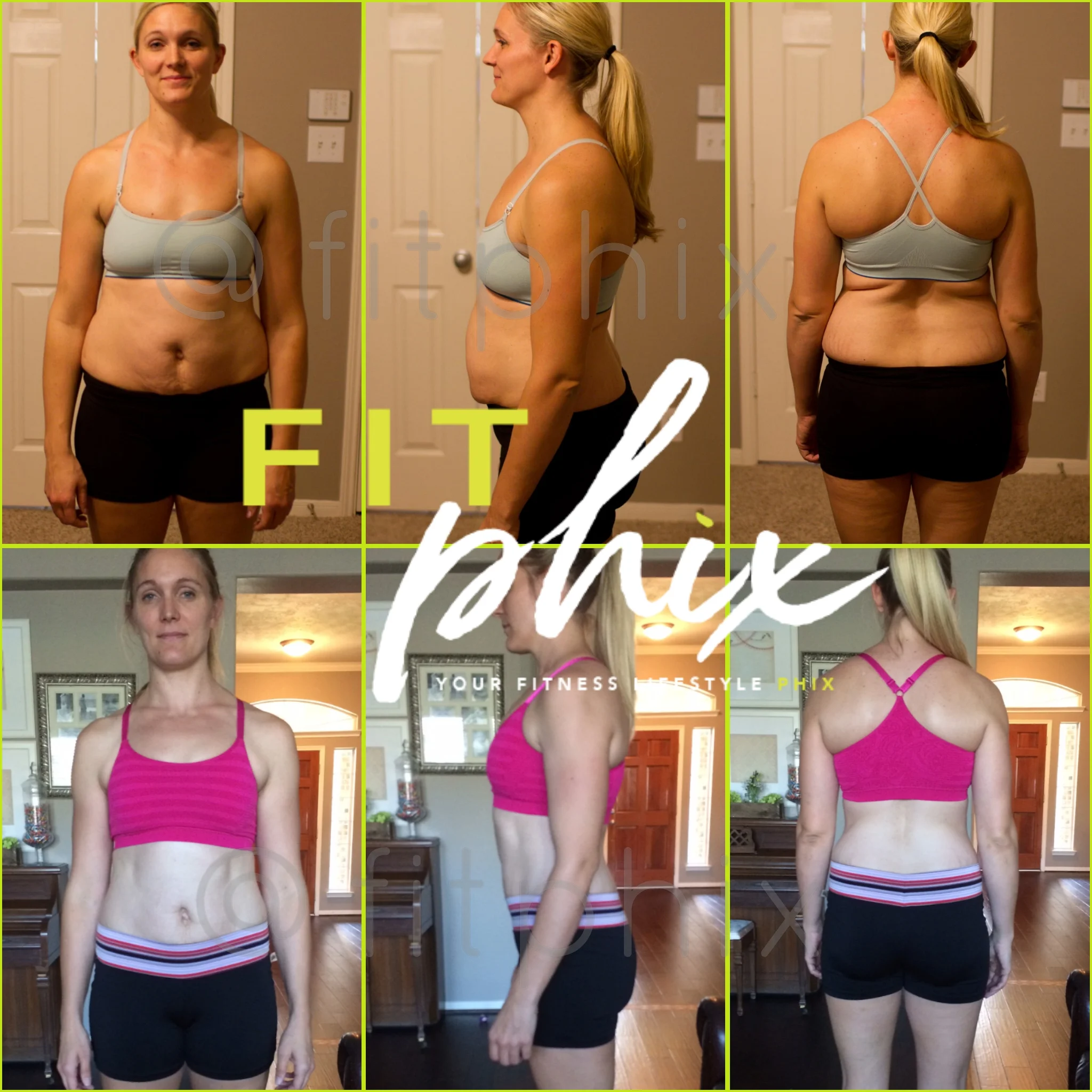 Pre & Post-Natal PHIX Month to Month monitoring program that you can do at home, or at a gym. Meal plans are greatly designed for the new mother & mother to be. Adjustments are made according to your trimester & status. 