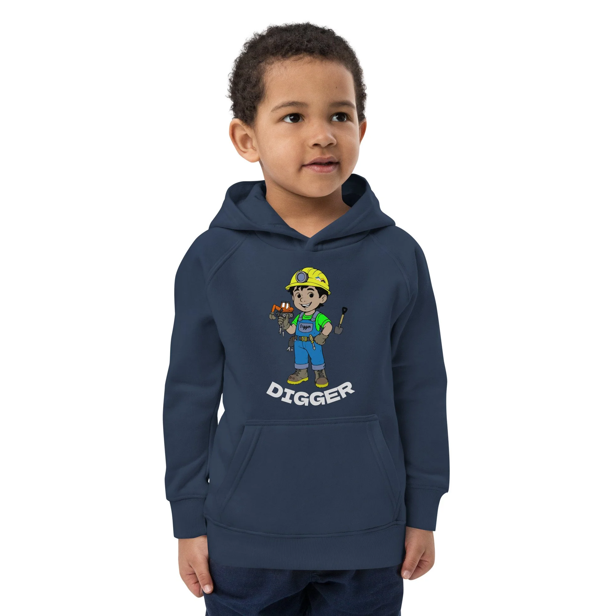 Mining Minds™ Kids "Digger" Hoodie – Coloring Book Edition | Youth Mining Apparel