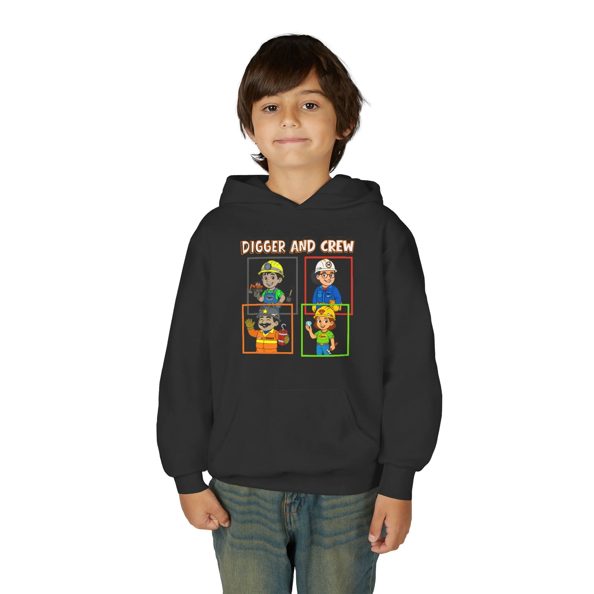 Digger & Crew™ Kids Hoodie | Mining Minds Youth Mining Sweatshirt