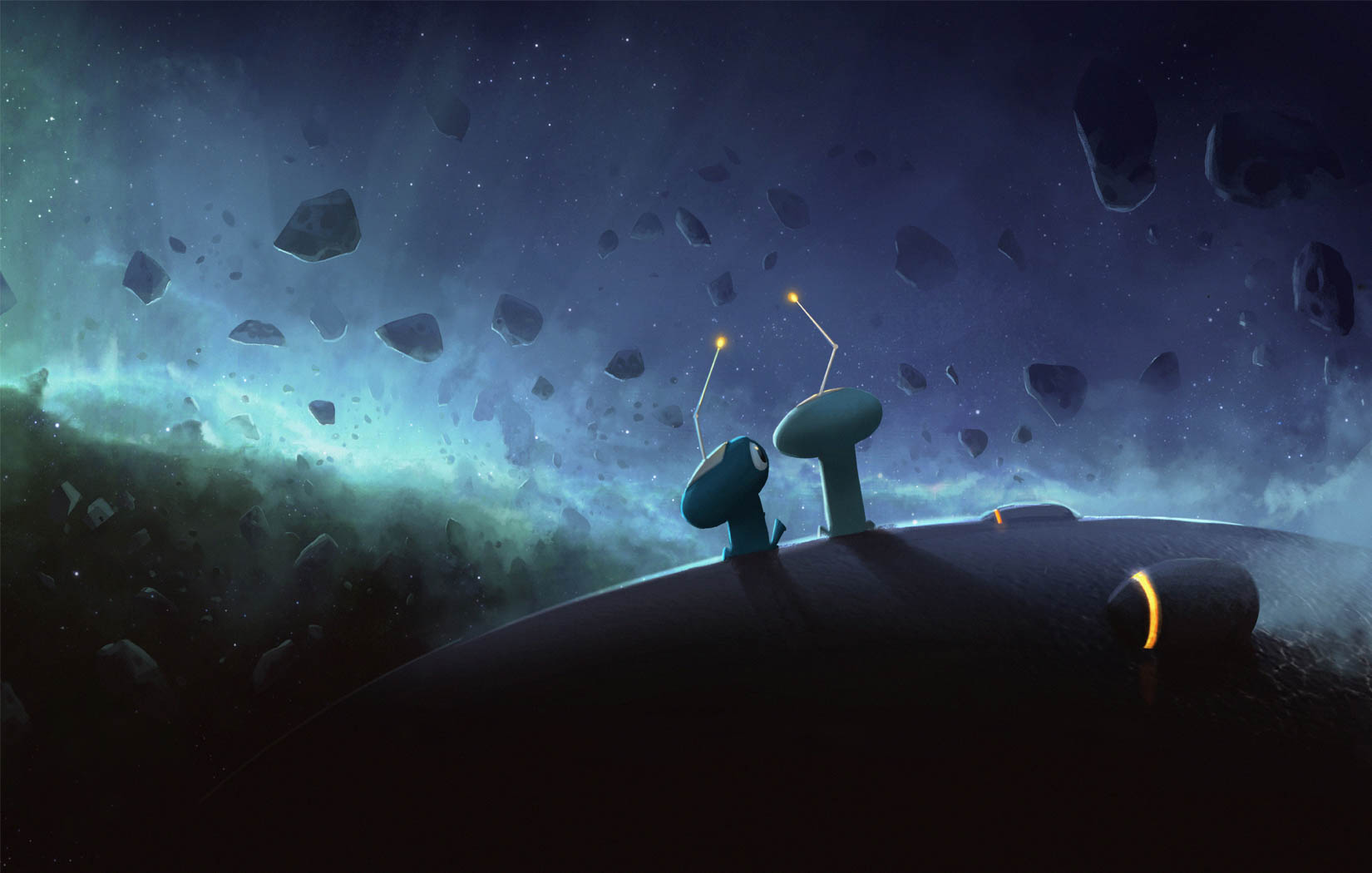 ‘Asteroids’ is the highly-anticipated follow-up to ‘Invasion!’ The aliens and their robot sidekick face teeth-gnashing space bugs and careening asteroids on a dangerous, deep space mission.