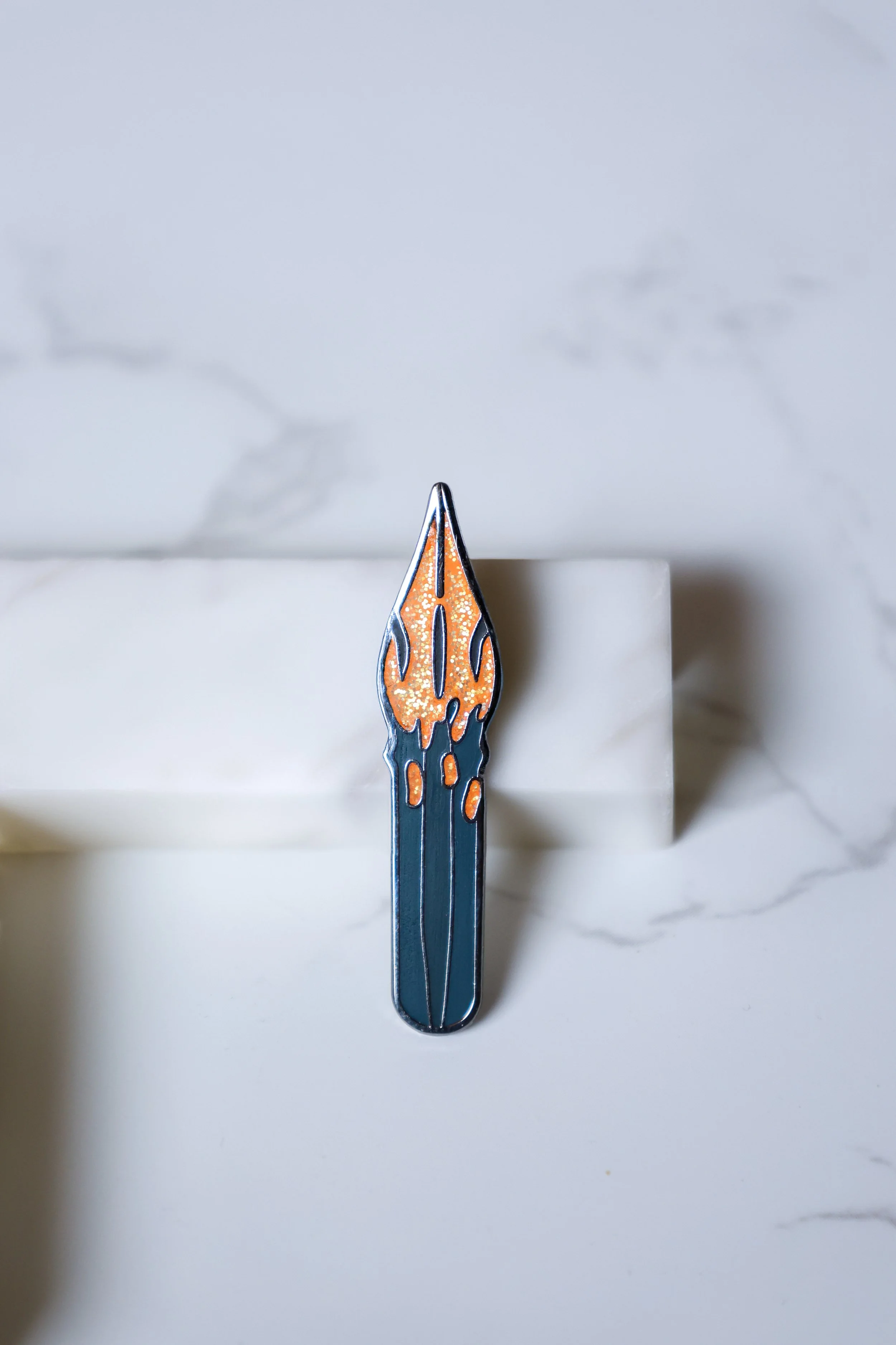 1.5" "Gold Dipped" Pumpkin Nib Hard Enamel Pin