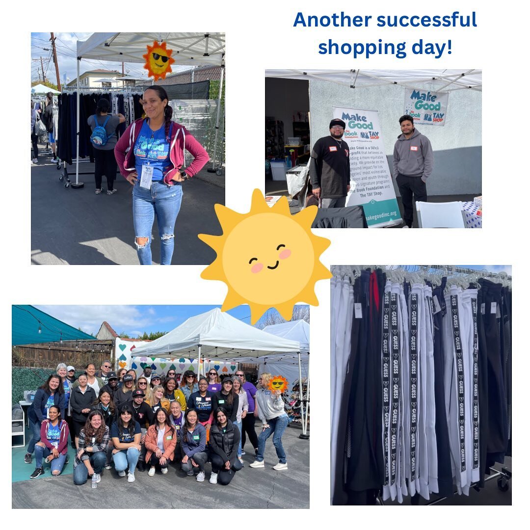 Make Good hosted another amazing FREE shopping day for foster and former foster youth! This one with @thefosternation 
Shoppers left with clothes, shoes, hair care products, electric tooth brushes, books, backpacks and more! All were provided free lu