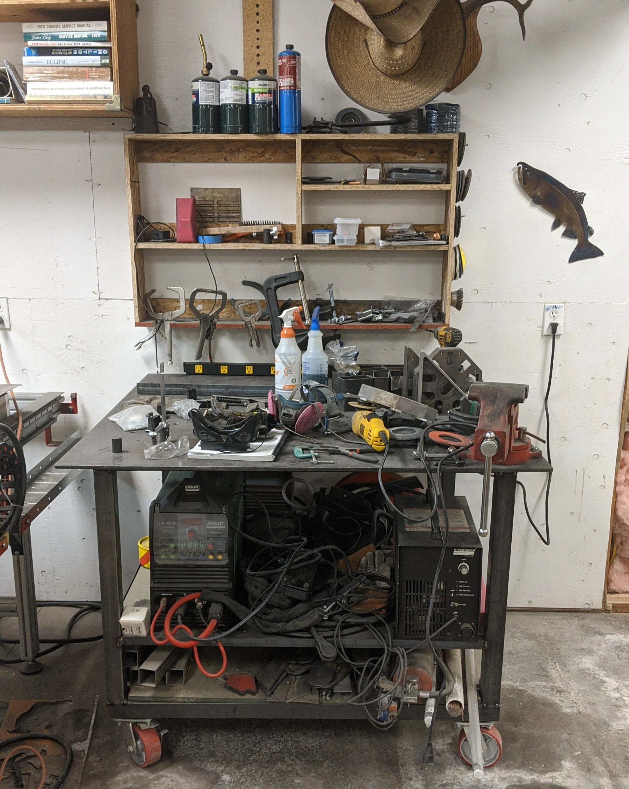 New Welding Bench Organization Shelf Montana Maker