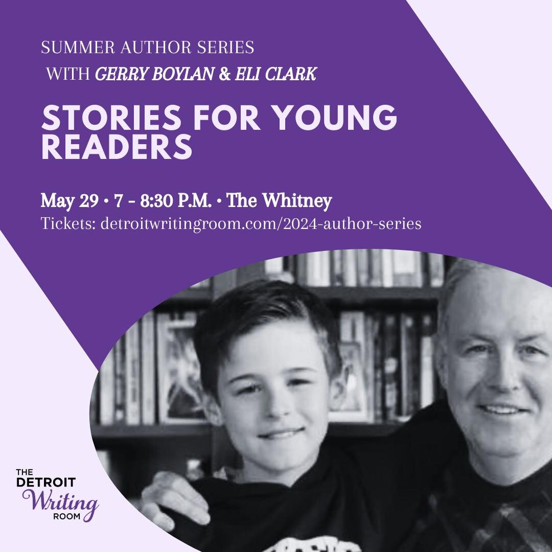 Join us on May 29 @ 7 p.m. EST at The Whitney for the first installment of our annual Summer Author Series featuring stories for young readers! Hear from and meet local author @gerryboylan and his grandson turned writing partner, Eli Clark.

Gerry &a