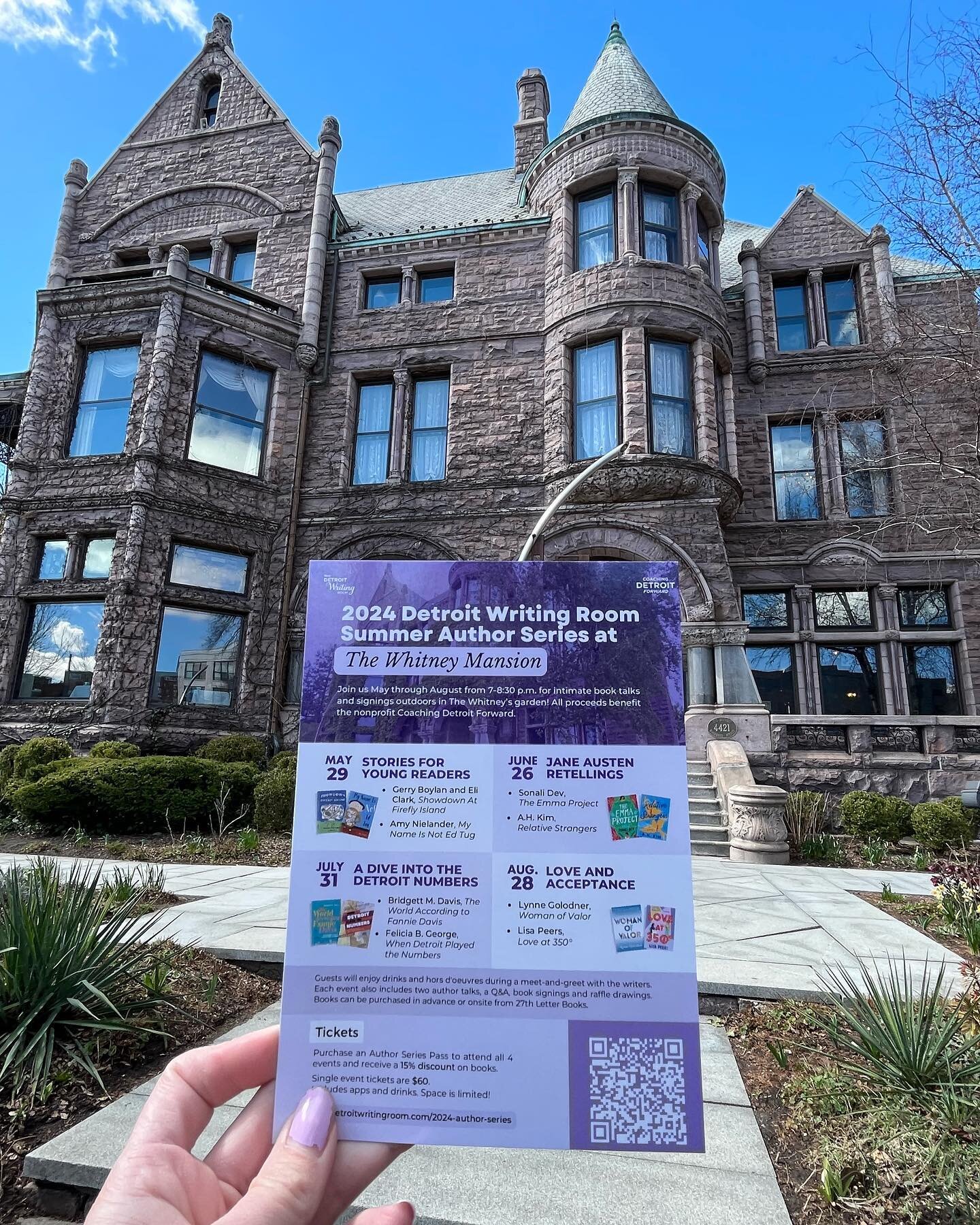 Detroit location trivia time! 🏙

We left several Summer Author Series flyers around the city today. Can you identify any of these spots? Message us with at least one correct location, and we&rsquo;ll share a promo code for 20% off Author Series tick