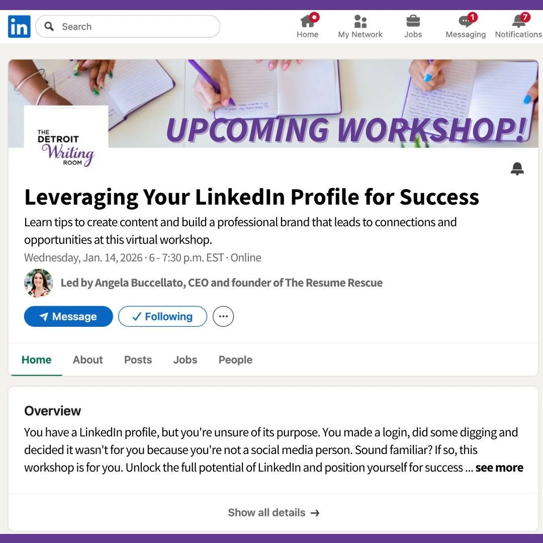 You have a LinkedIn profile, but you're unsure of its purpose. You made a login, did a little digging, and decided it wasn't for you because you're not a social media person. Does this sound familiar? If so, this workshop is for you.

Join us on Jan.