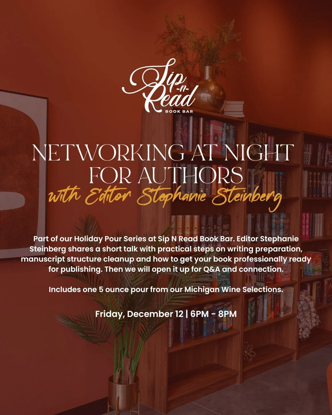 Are you getting your book ready for publishing? Join DWR founder and book editor @steph_steinberg for a focused evening of guidance at the new @sipnreadbookbar in Corktown on Dec. 12. 📚

During an interactive presentation, Stephanie will break down 