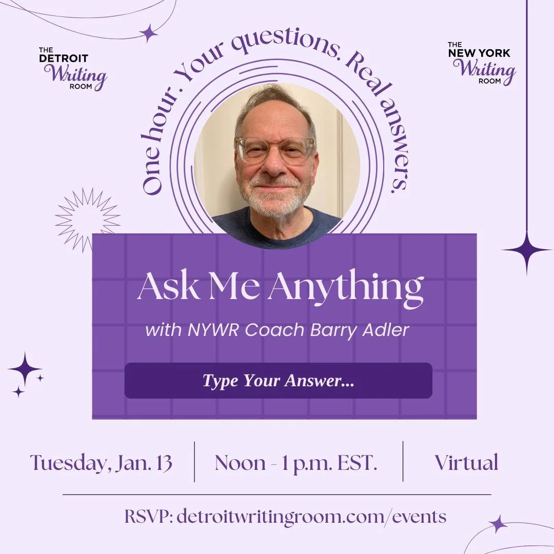 We can&rsquo;t wait for our second Ask Me Anything session with @newyorkwritingroom Coach Barry Adler!

On January 13, Writing Room members are invited to ask a former story doctor for The New York Times anything! Come with questions about your own p