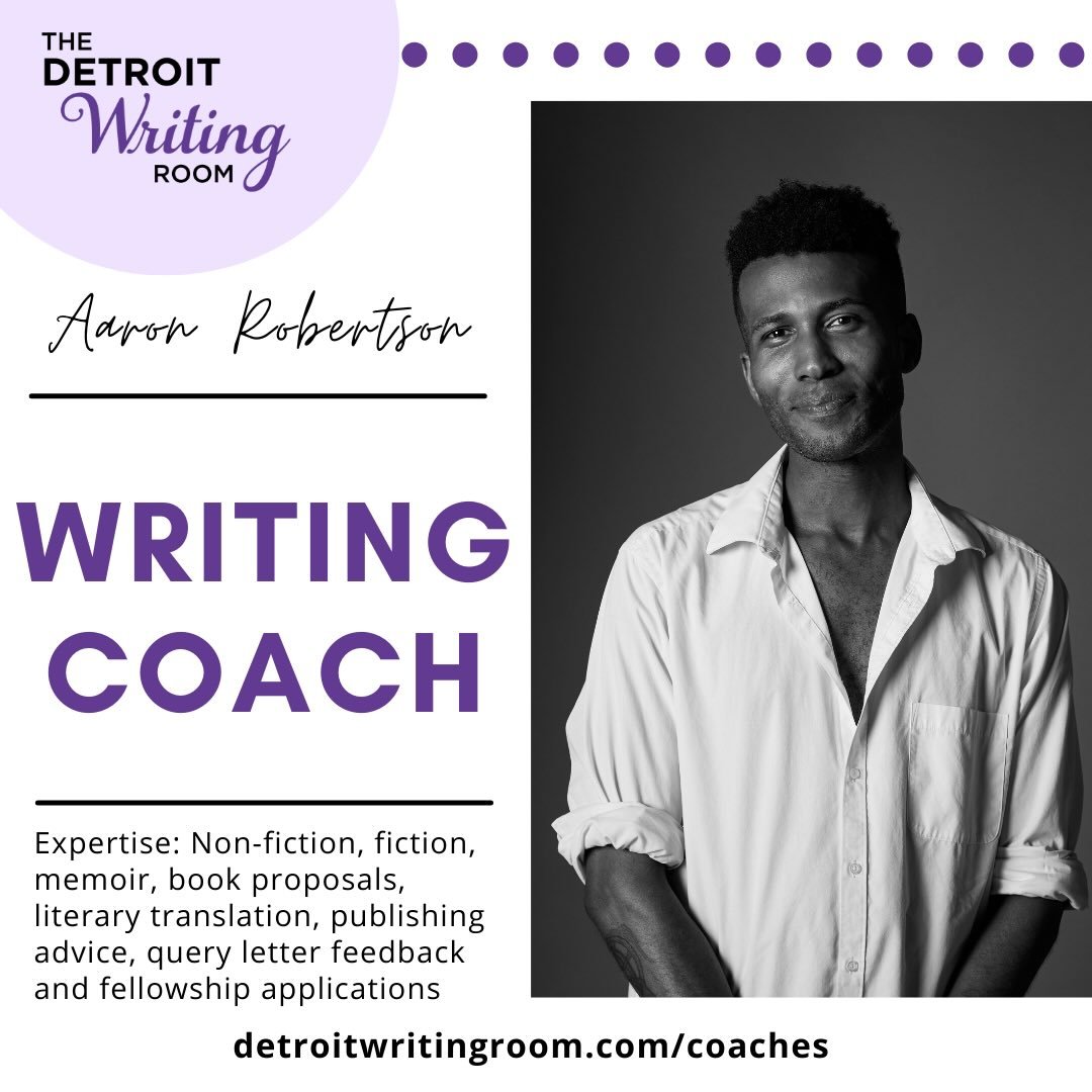 We&rsquo;re excited to welcome Aaron Robertson as a new writing coach on our team! 🥳

Aaron is a writer, former book editor, translator from Italian, and most importantly, a Detroiter. His nonfiction debut, &ldquo;The Black Utopians: Searching for P