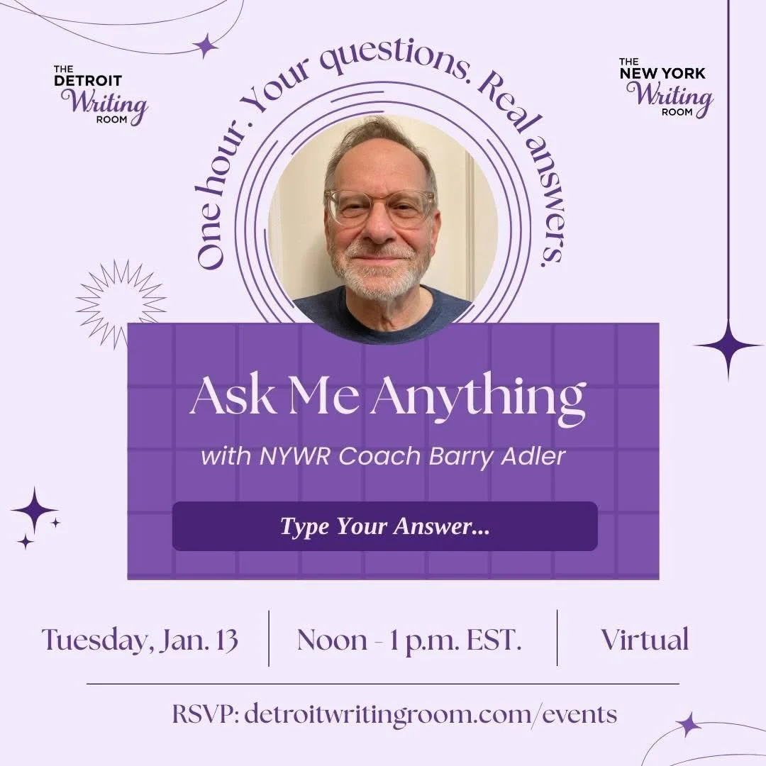 Writing Room members &mdash; join us tomorrow for AMA with @NewYorkWritingRoom Coach Barry Adler! 

Barry is a former story doctor for the @nytimes where he performed paragraph surgery on major feature pieces. 📰👨🏻&zwj;⚕️He now writes and edits for