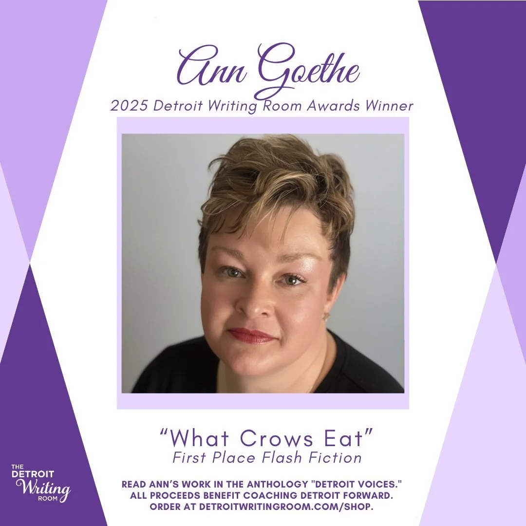 For the next few #WriterWednesdays, we&rsquo;re celebrating our DWR Award 2025 winners! ✨

Follow us on Wednesdays to read excerpts from award-winning pieces! Next up is &ldquo;What Crows Eat&rdquo; by Ann Goethe.

Ann is a Michigan-based writer whos
