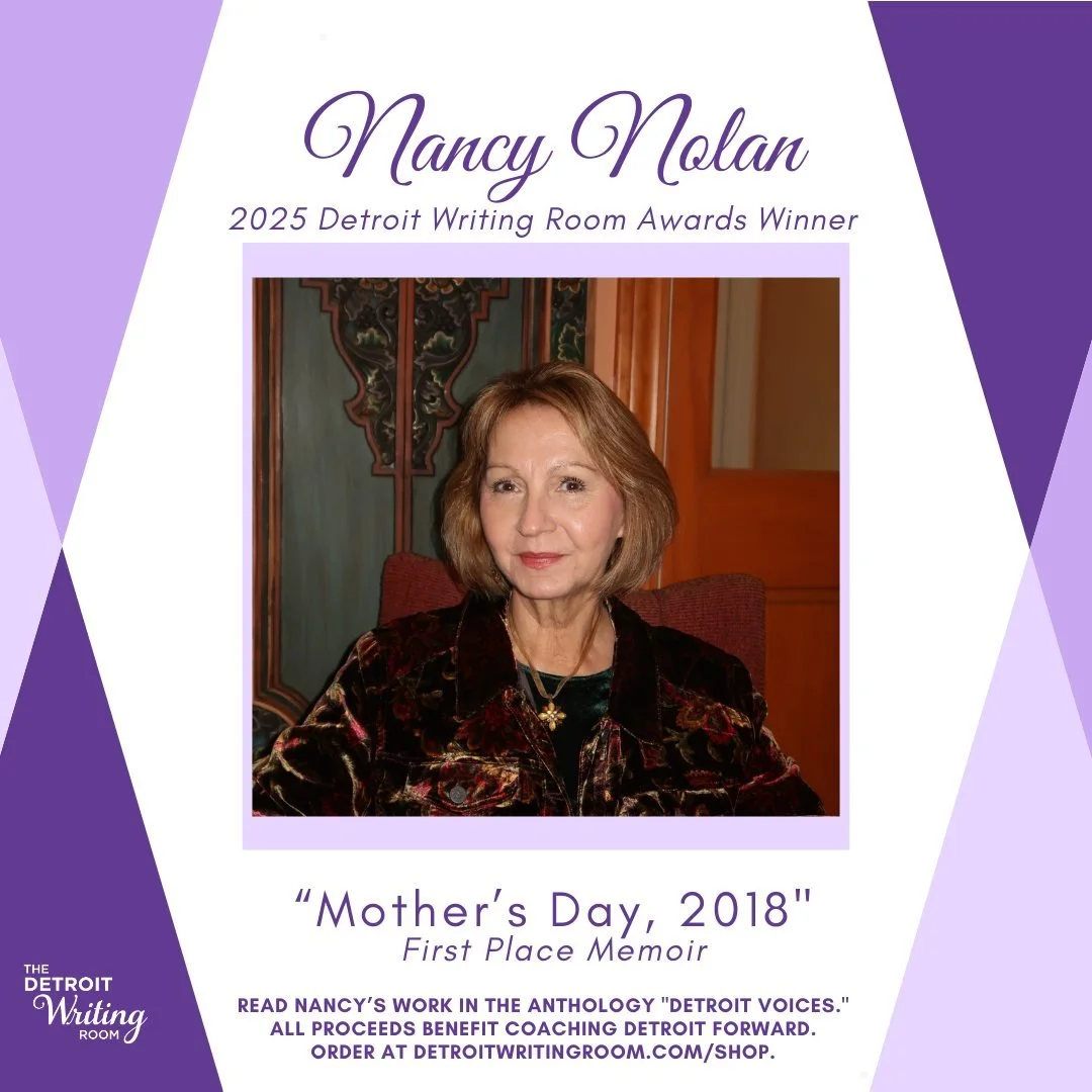 For the next few #WriterWednesdays, we&rsquo;re celebrating our DWR Award 2025 winners! ✨

Follow us on Wednesdays to read excerpts from award-winning pieces! Next up is &ldquo;Mother&rsquo;s Day, 2018&rdquo; by Nancy Nolan.

@NancyNolan9356 was rais
