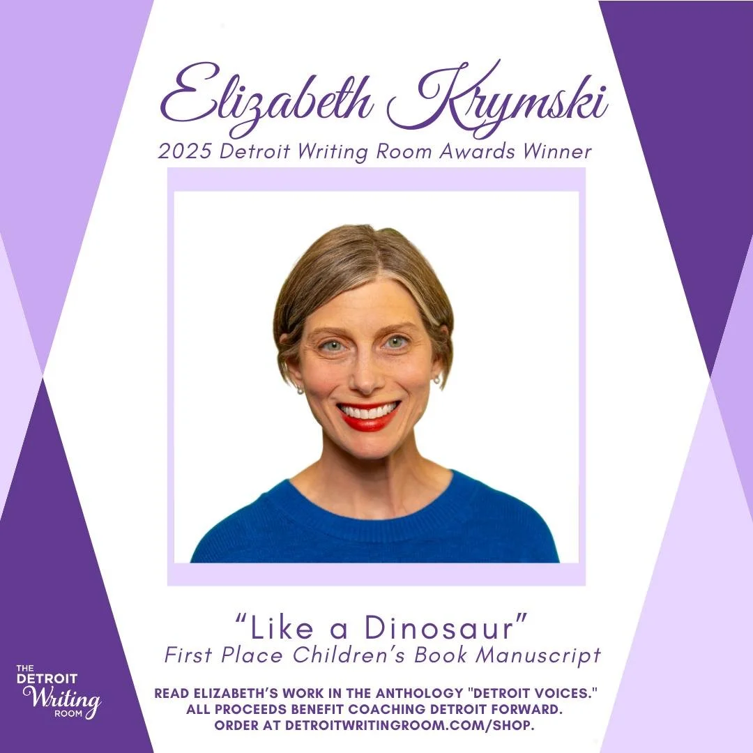 For the next few #WriterWednesdays, we&rsquo;re celebrating our DWR Award 2025 winners! ✨

Follow us on Wednesdays to read excerpts from award-winning pieces! Next up is &ldquo;Like a Dinosaur&rdquo; by Elizabeth Krymski.

Based in Grosse Pointe Park