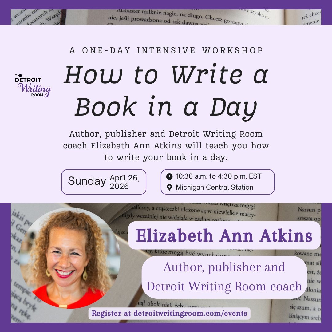 ⚡Flash DWR Deal!⚡Save $50 on "How to Write a Book in a Day" next Sunday at @michigancentraldetroit!

Bring your pens, notepads and laptops, and get ready to write, revise and learn. If you've been confused and overwhelmed, not knowing where
