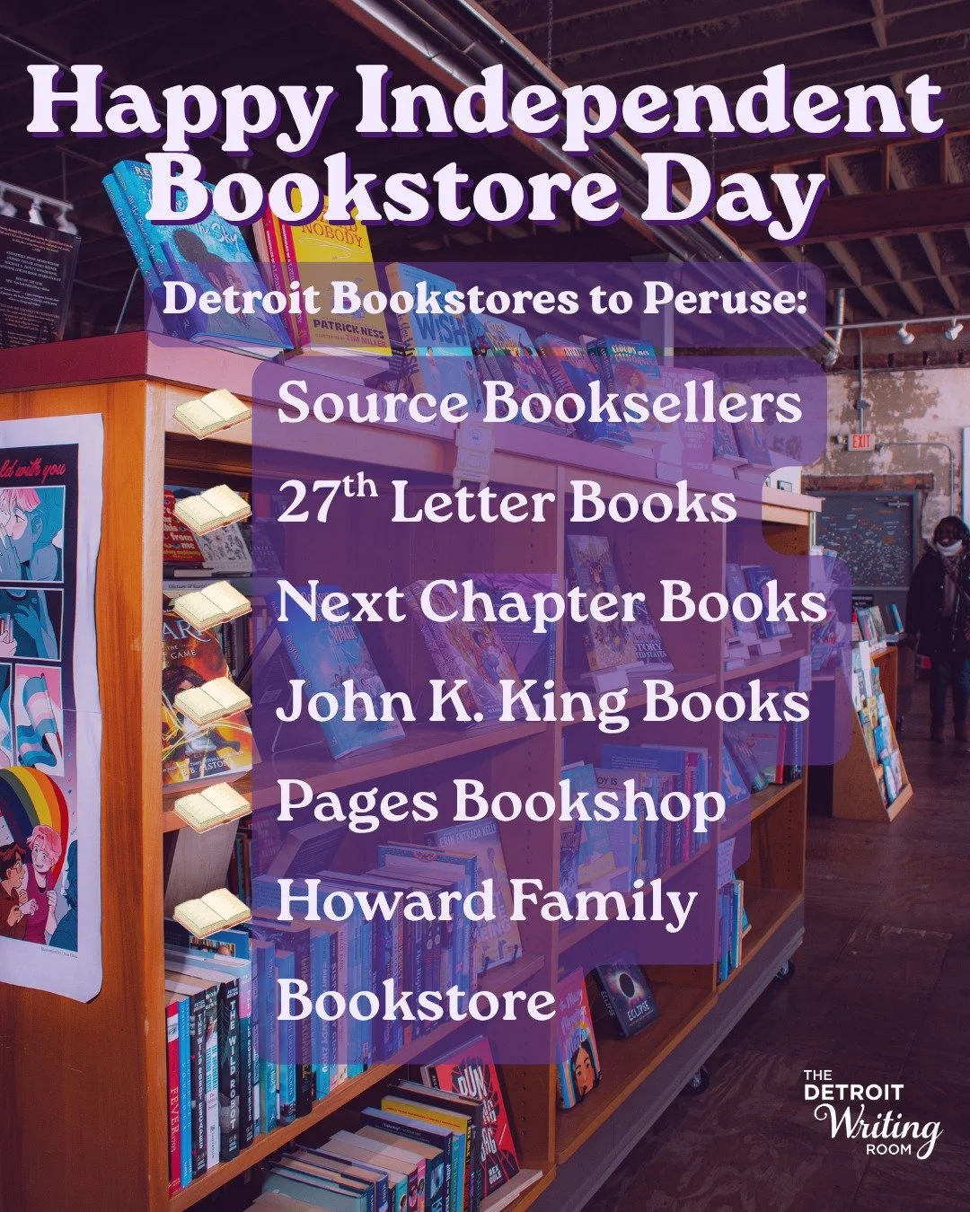 Celebrate Independent Bookstore Day on Saturday by showing love to Detroit&rsquo;s incredible indie shops 📚✨ 

From community staples to hidden gems, these bookstores carry forward a tradition of independent bookselling rooted in connection, curatio