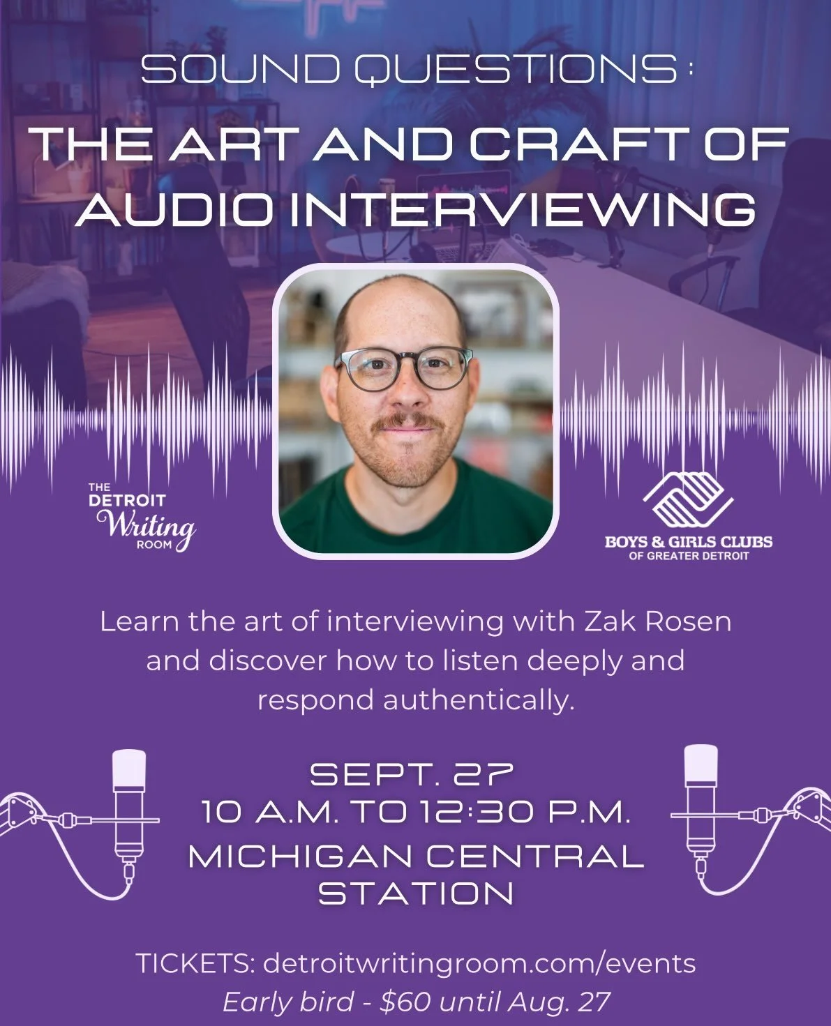 Join podcast host, producer and storytelling coach Zak Rosen for &ldquo;Sound Questions: The Art &amp; Craft of Audio Interviewing&rdquo; and learn how to ask stronger questions, listen deeply and respond authentically.

Whether you&rsquo;re a podcas