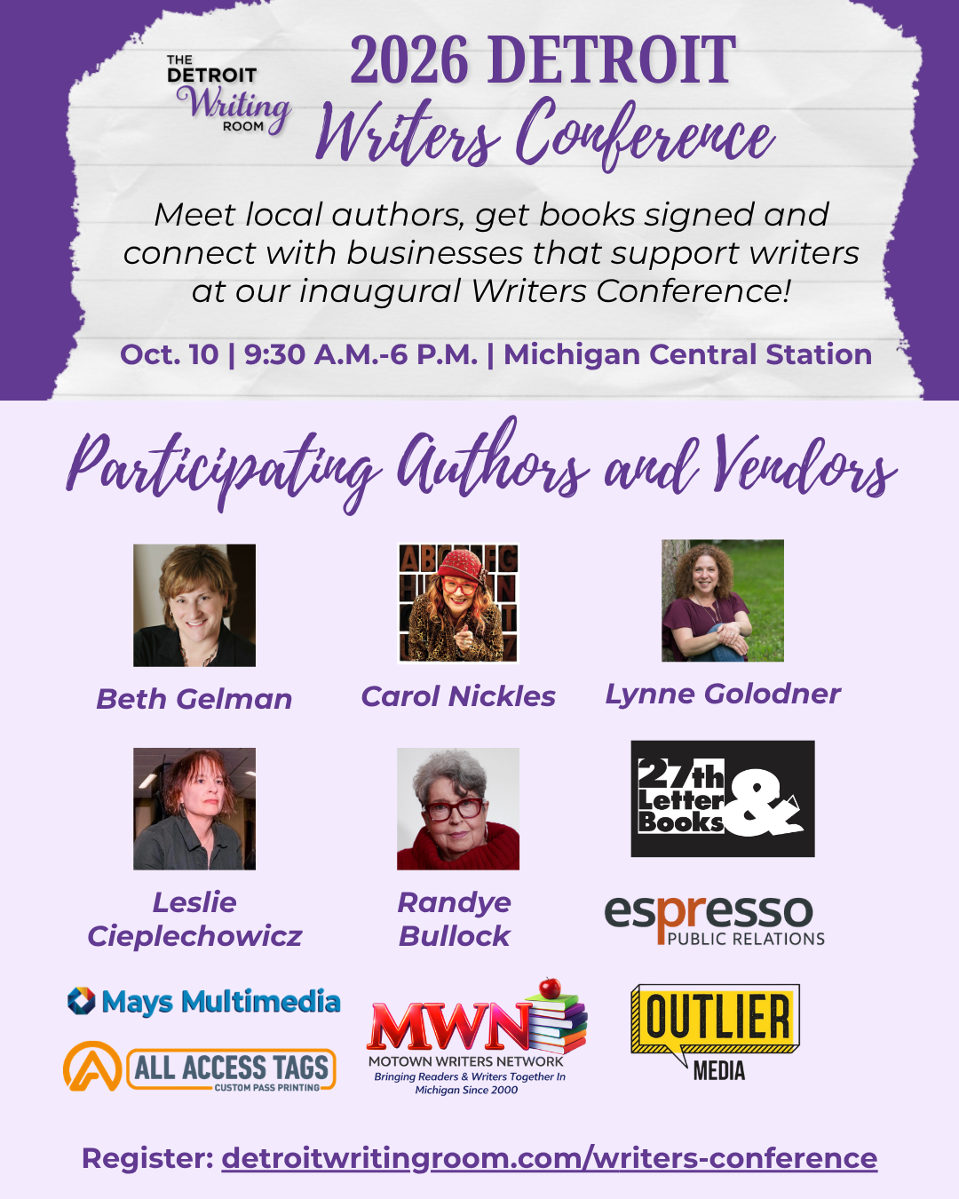 2026 Detroit Writers Conference Vendors.png