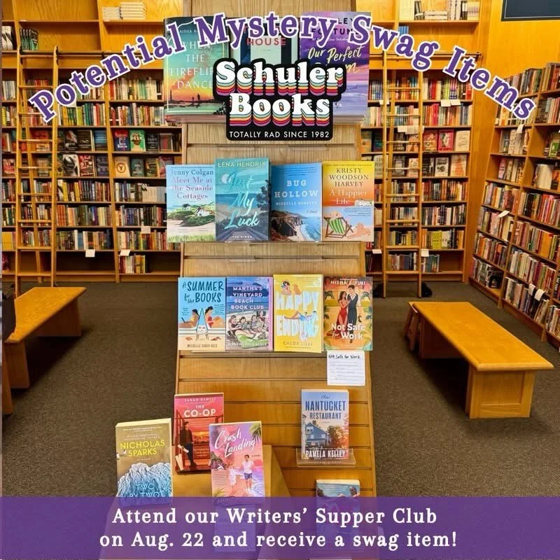 Thanks to our amazing friends at @schulerbooks, each guest of The Writers&rsquo; Supper Club will receive a mystery swag item! It could be a book, notebook or other literary-themed item! 📖📓🖊️✨

Hosted DWR workshop leader @jenwillwrite, the Supper 