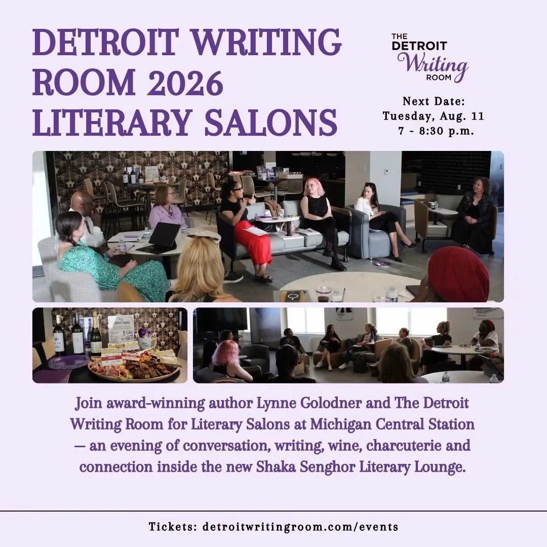 Our next Literary Salon is Tuesday, and the theme is The Iceberg Theory! 

Join Detroit Writing Room Coach @lynnegolodner for a memorable evening! You&rsquo;ll make writer friends, engage in literary-rich discussions, sip and snack, and do a little w