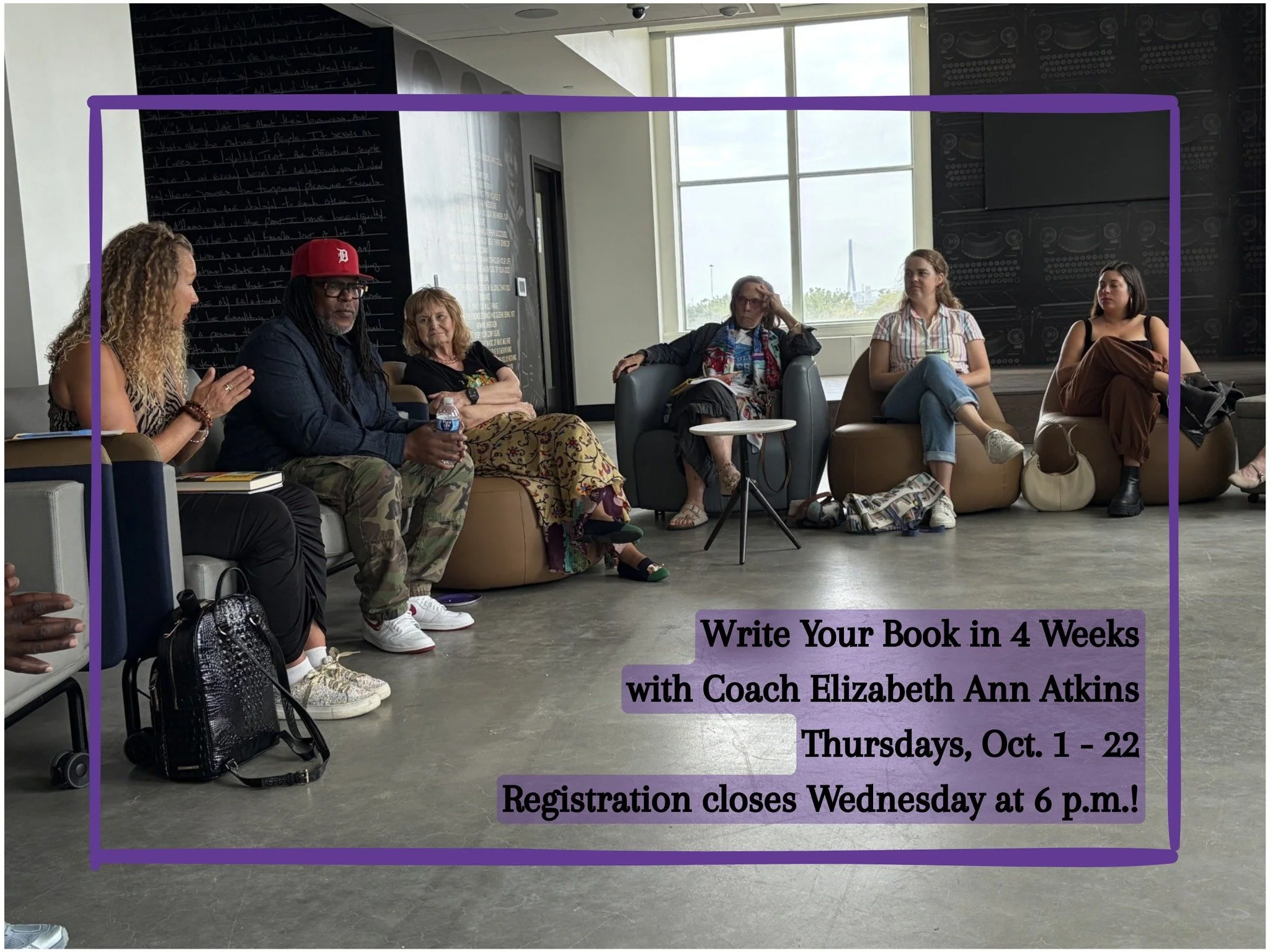Join Detroit Writing Room Coach Elizabeth Ann Atkins for a 4-part course at Michigan Central Station this October!

You've been dreaming about writing your book for years &mdash; but every time you sit down to actually write it, you freeze. Where do 