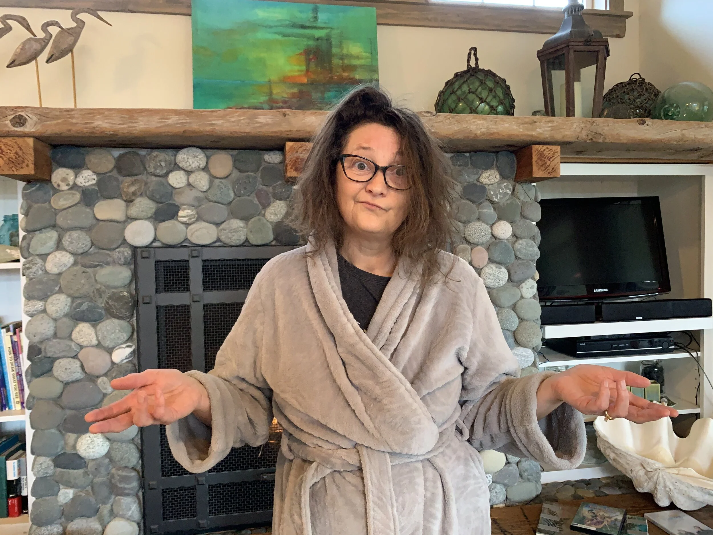 So 2021... the rumors are NOT TRUE! I don’t ALWAYS wear my green bathrobe. 