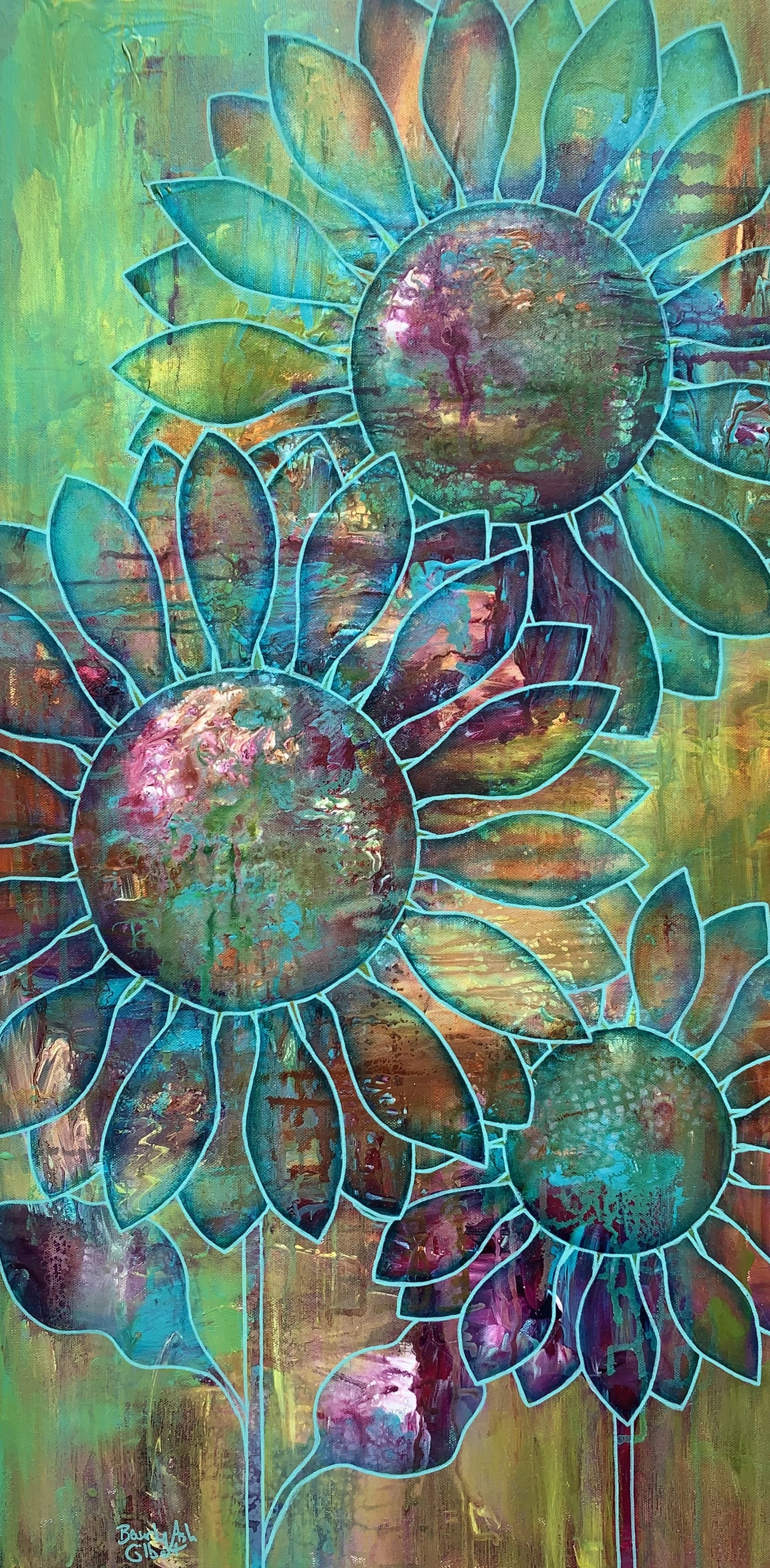 Planting flowers on my canvas