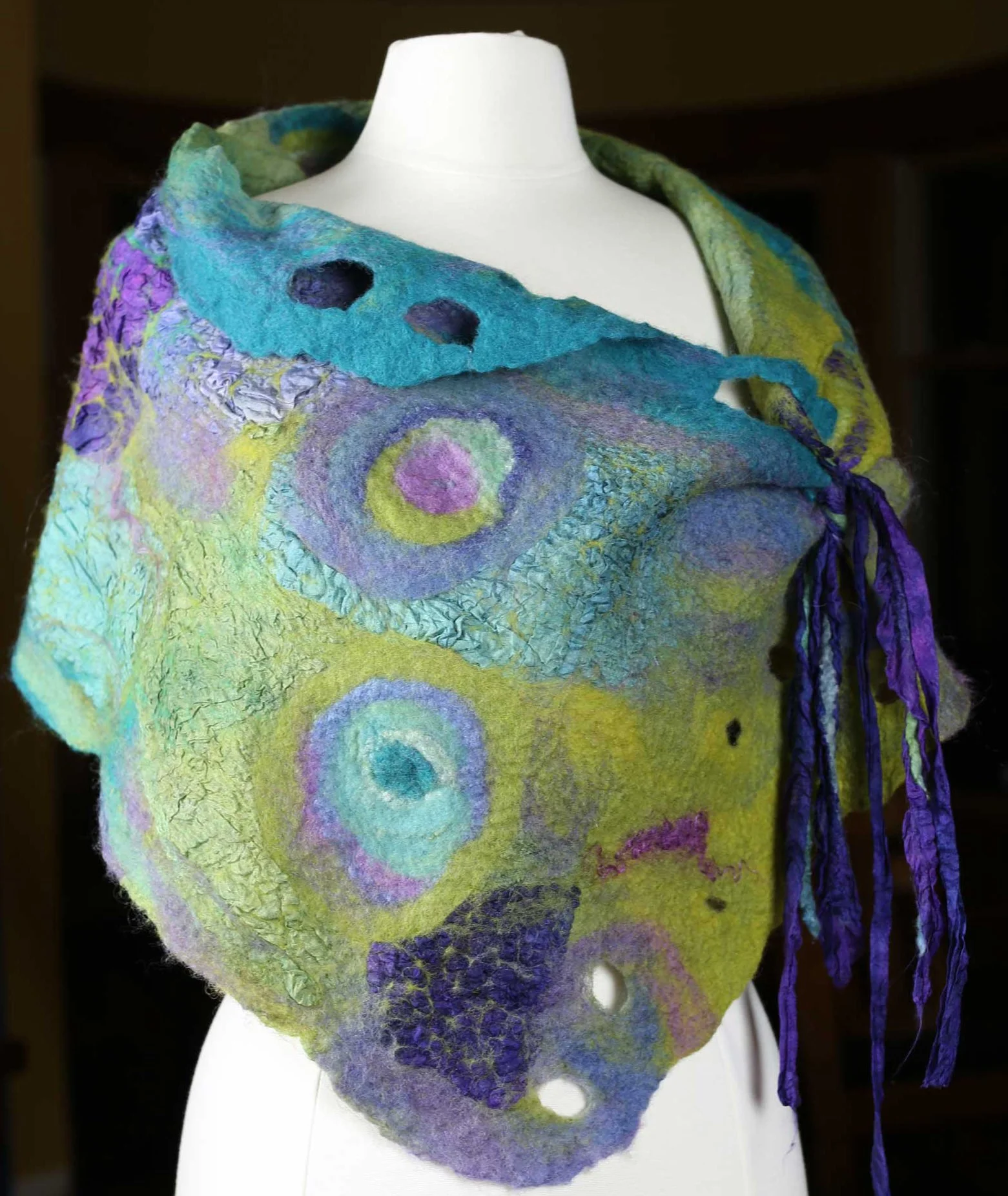 Nuno Felt Shawl - Decorative Elements