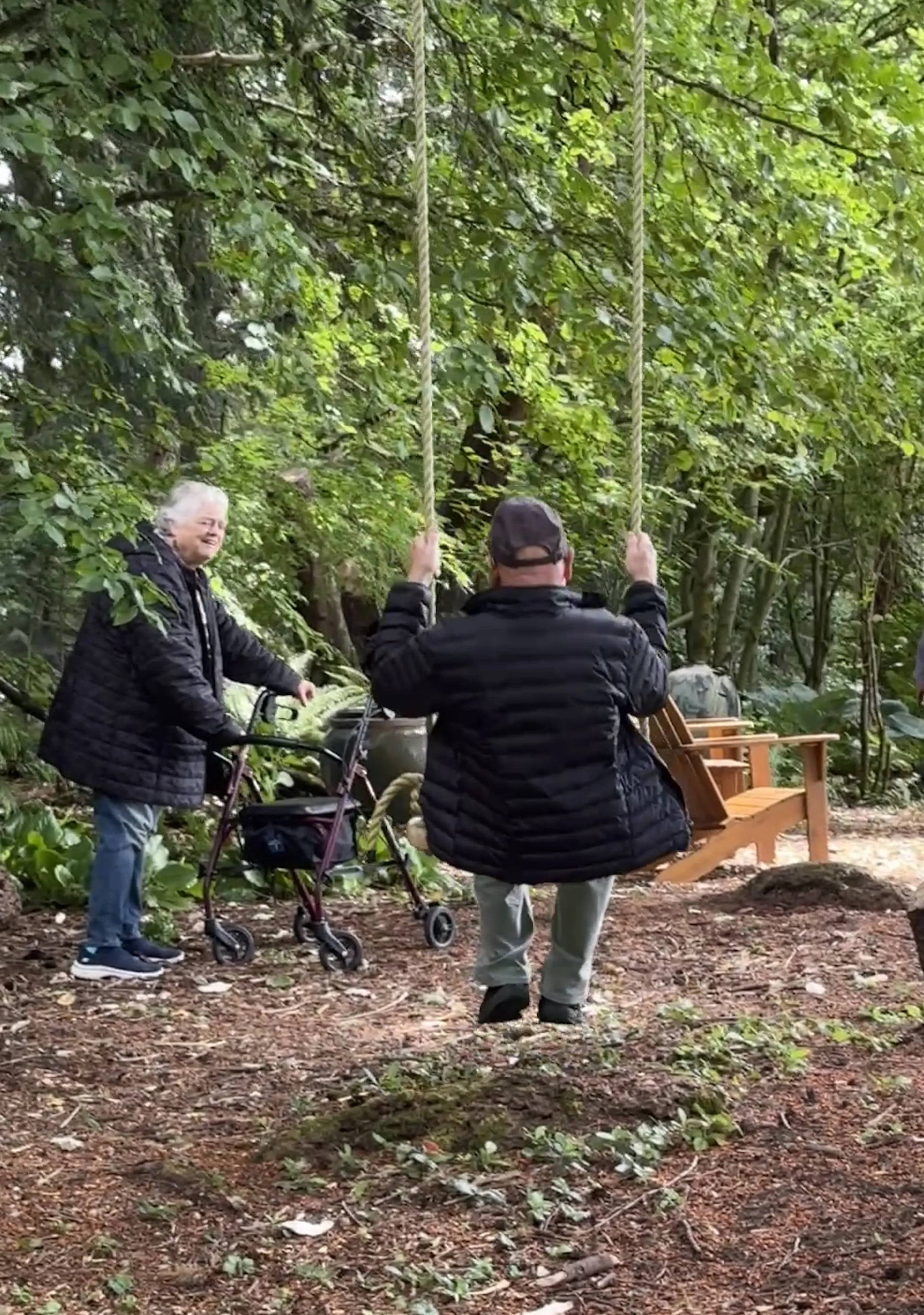 All ages swing from our old douglas fir