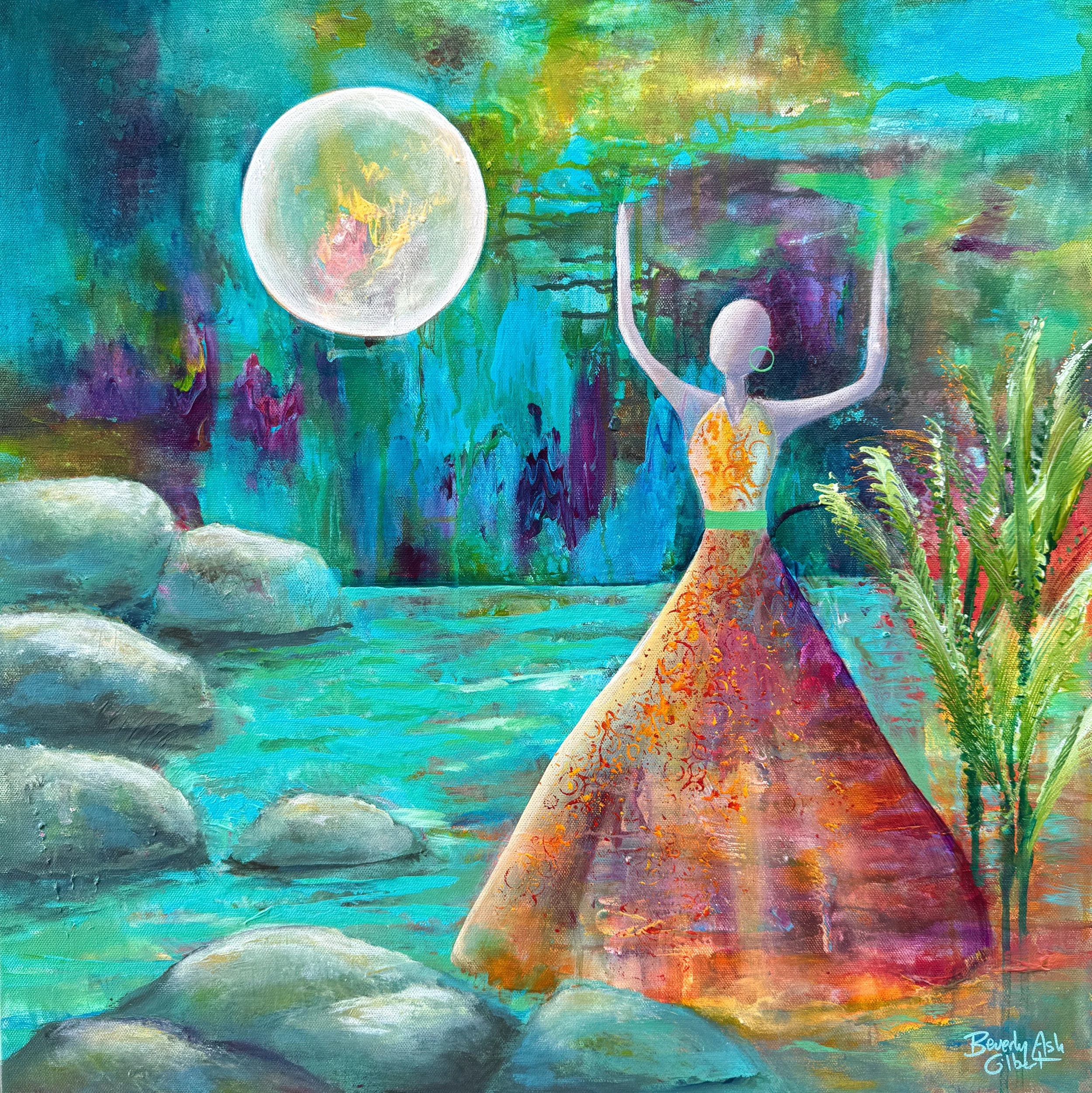 Dance By The Pond Print