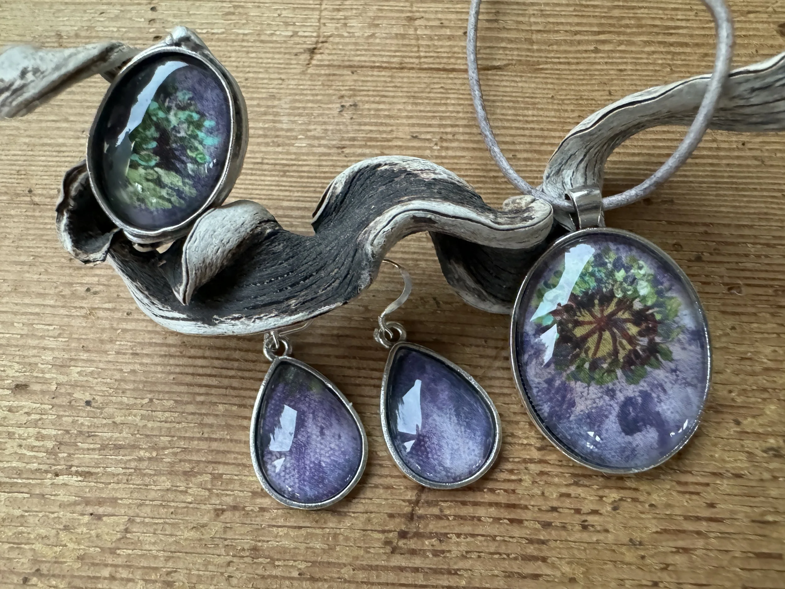 Art Under Glass - Amazing Grey Poppy Field, Set 3