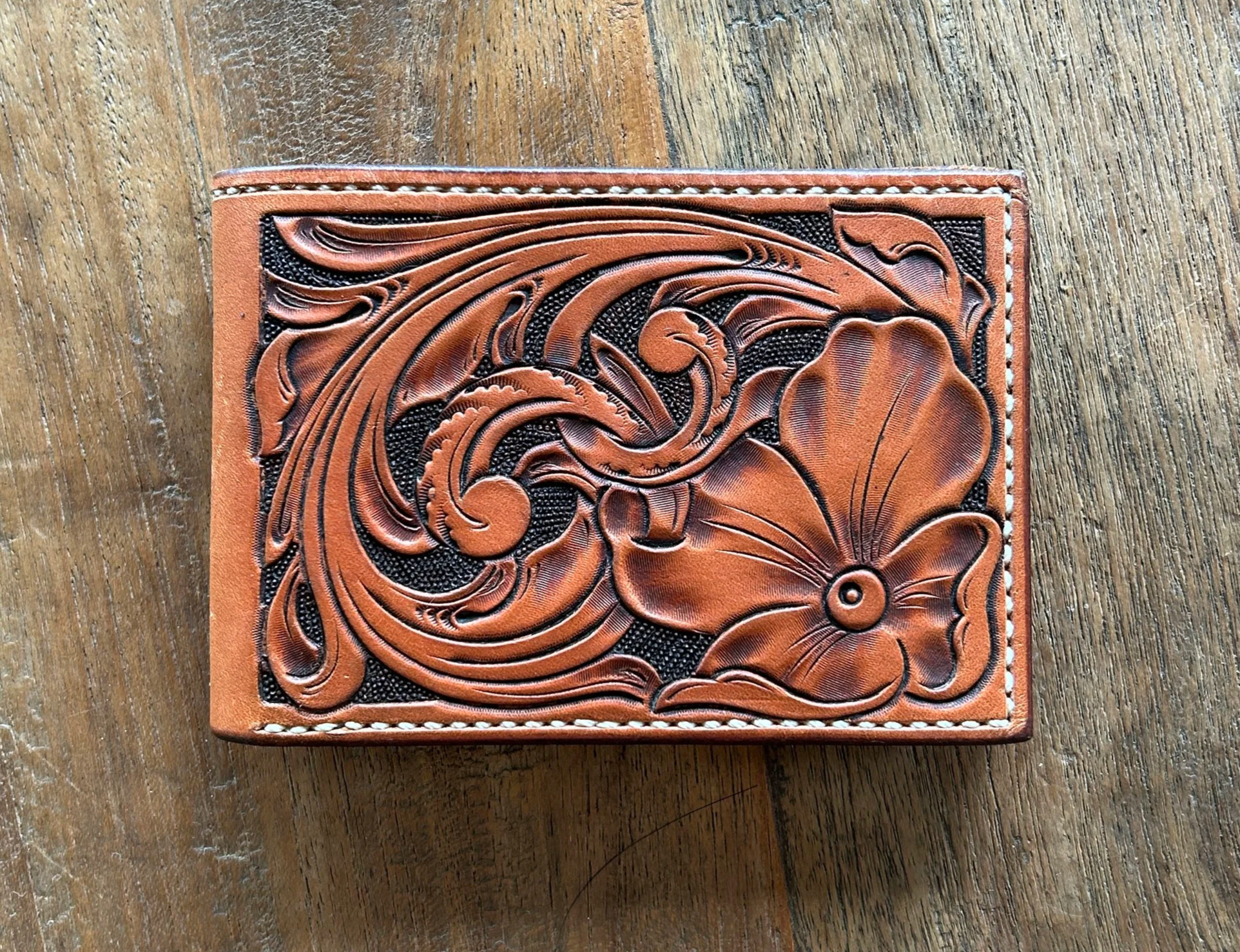 Carved Bifold Wallet
