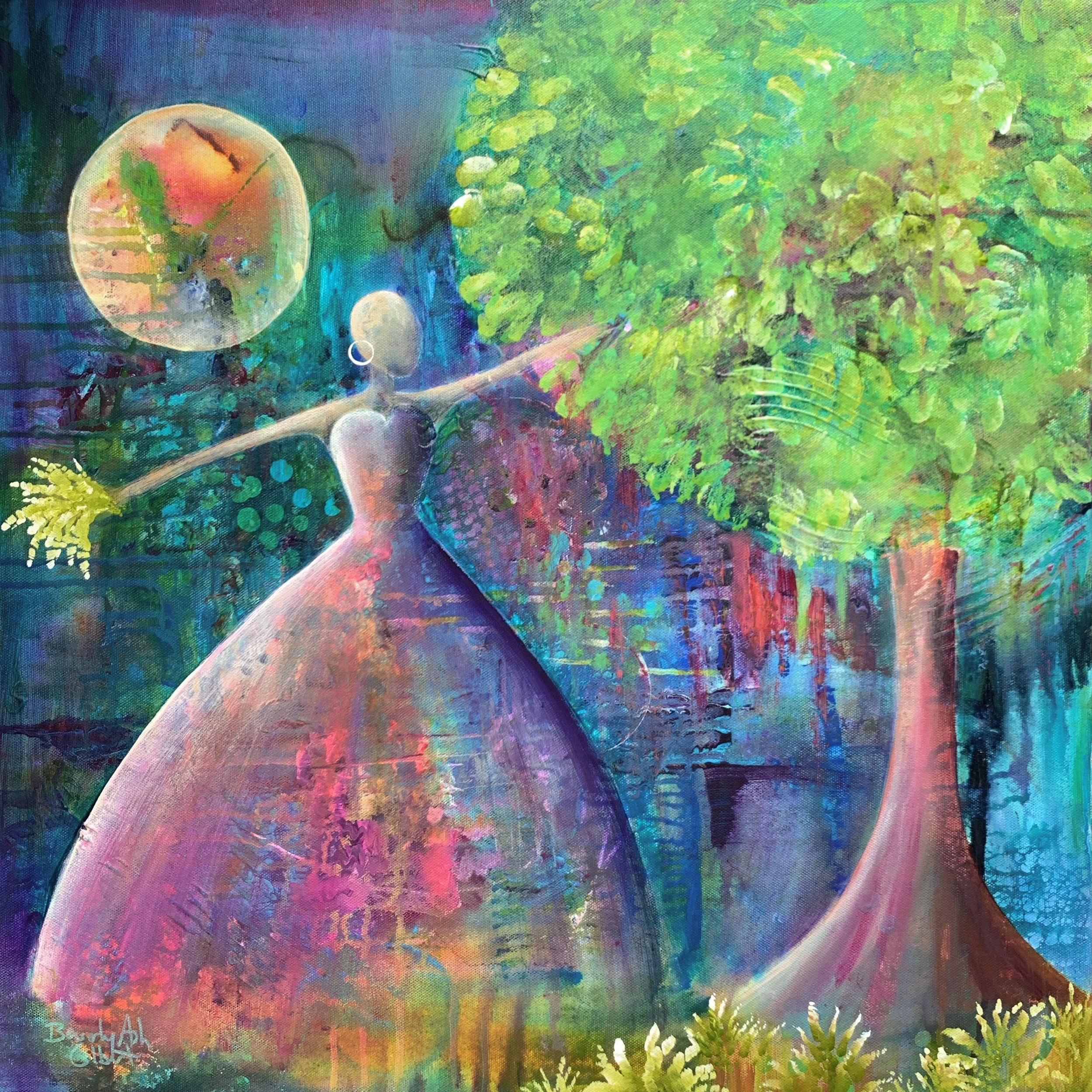 When The Moon Is Orange, Wear Your Rainbow Dress Prints