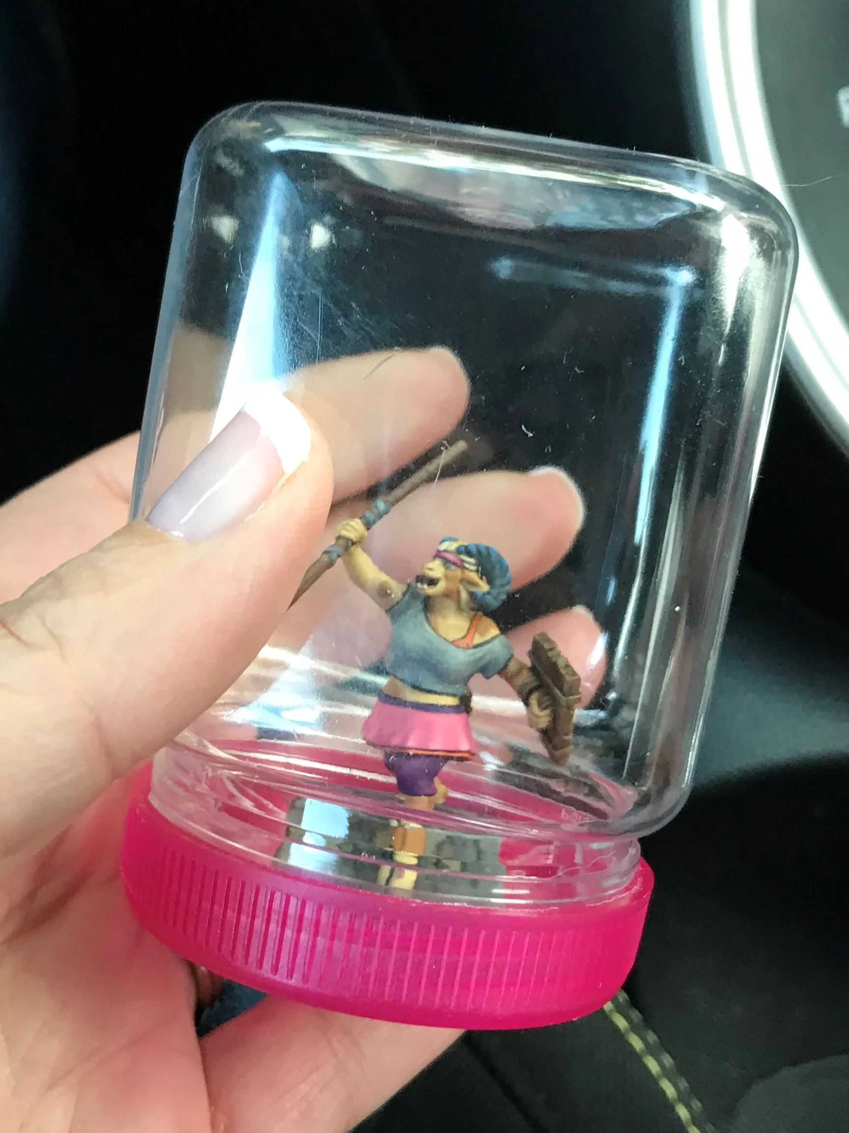 Goat Lady, travel mode - magnet on bottom for display