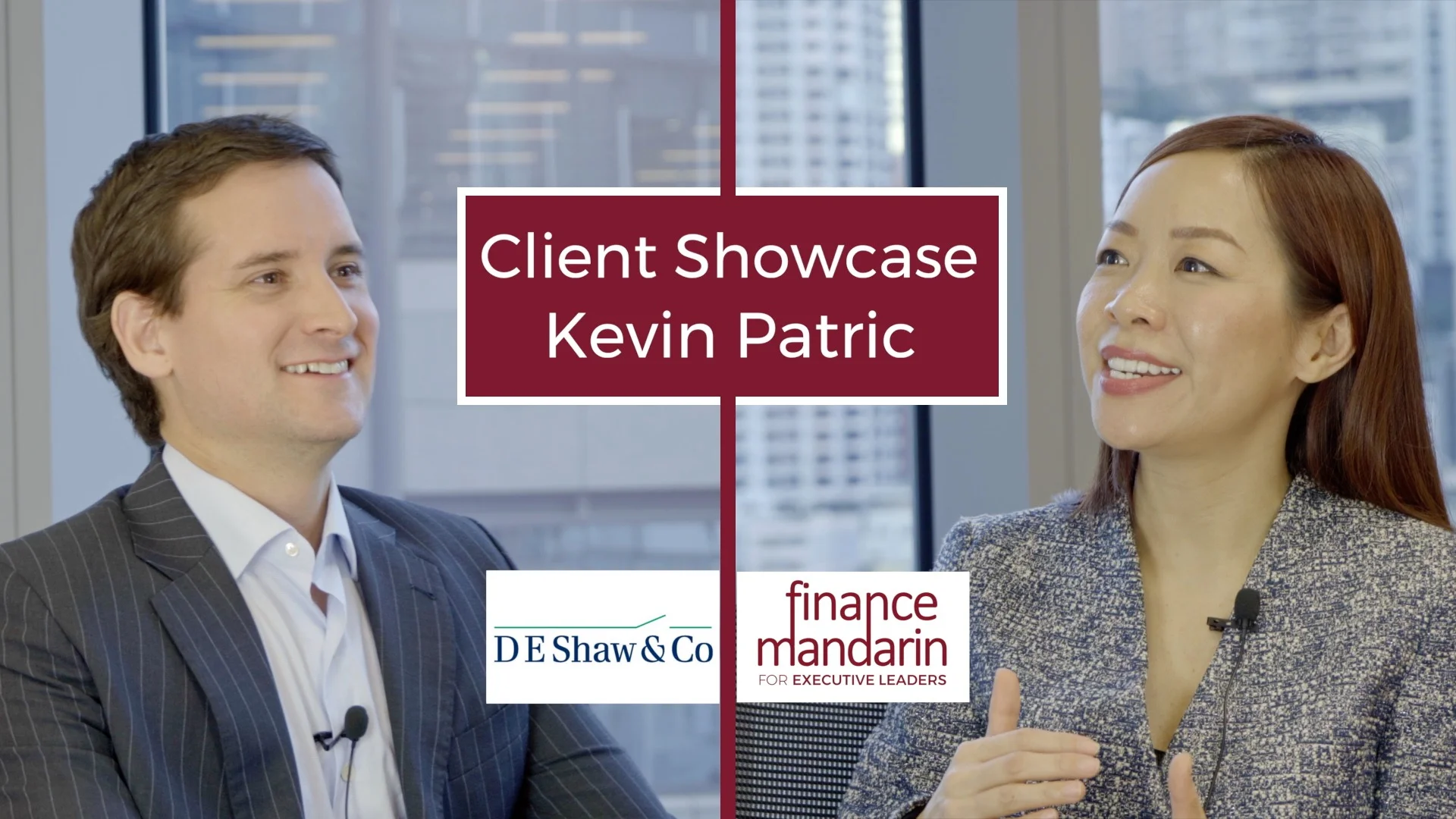 Give Speeches in Business Mandarin | DE Shaw &amp; Co. Kevin Patric | Vienne Lee Finance Mandarin