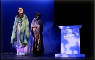 Mary meets the ghost of her mother at the graveyard - Mary Shelley Goes to Hollywood