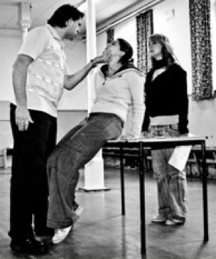 Working on the Monster threatening Mary Shelly goes to Hollywood in rehearsal 