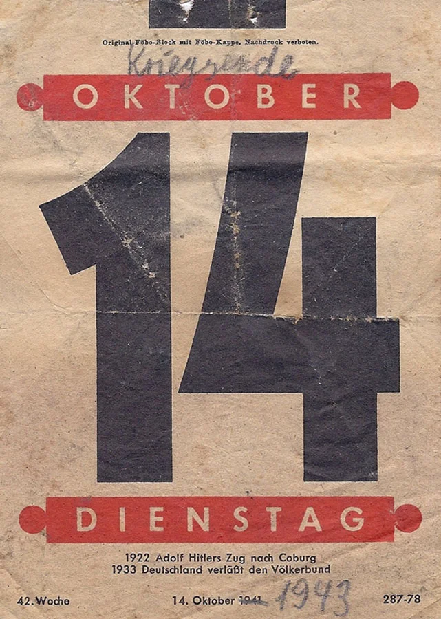 14. Oktober 1943: Hannelore Wolf macht literarische Fingerübungen