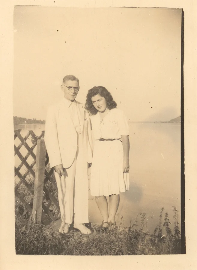 Vater und Tochter: Nathan und Hannelore Wolf am Horn