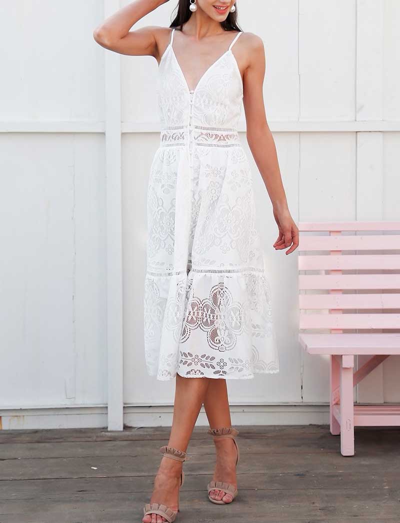 White Lace Maxi Dress