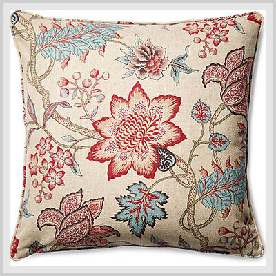 Jacobean Flair 22x22 Throw Pillow