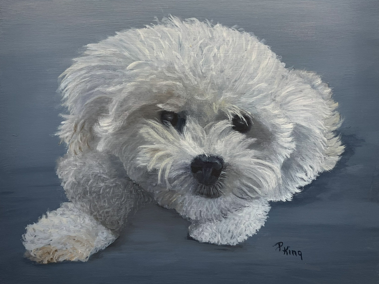 Pet Portrait, Fine Art Dog Painting, Peggy King.JPG
