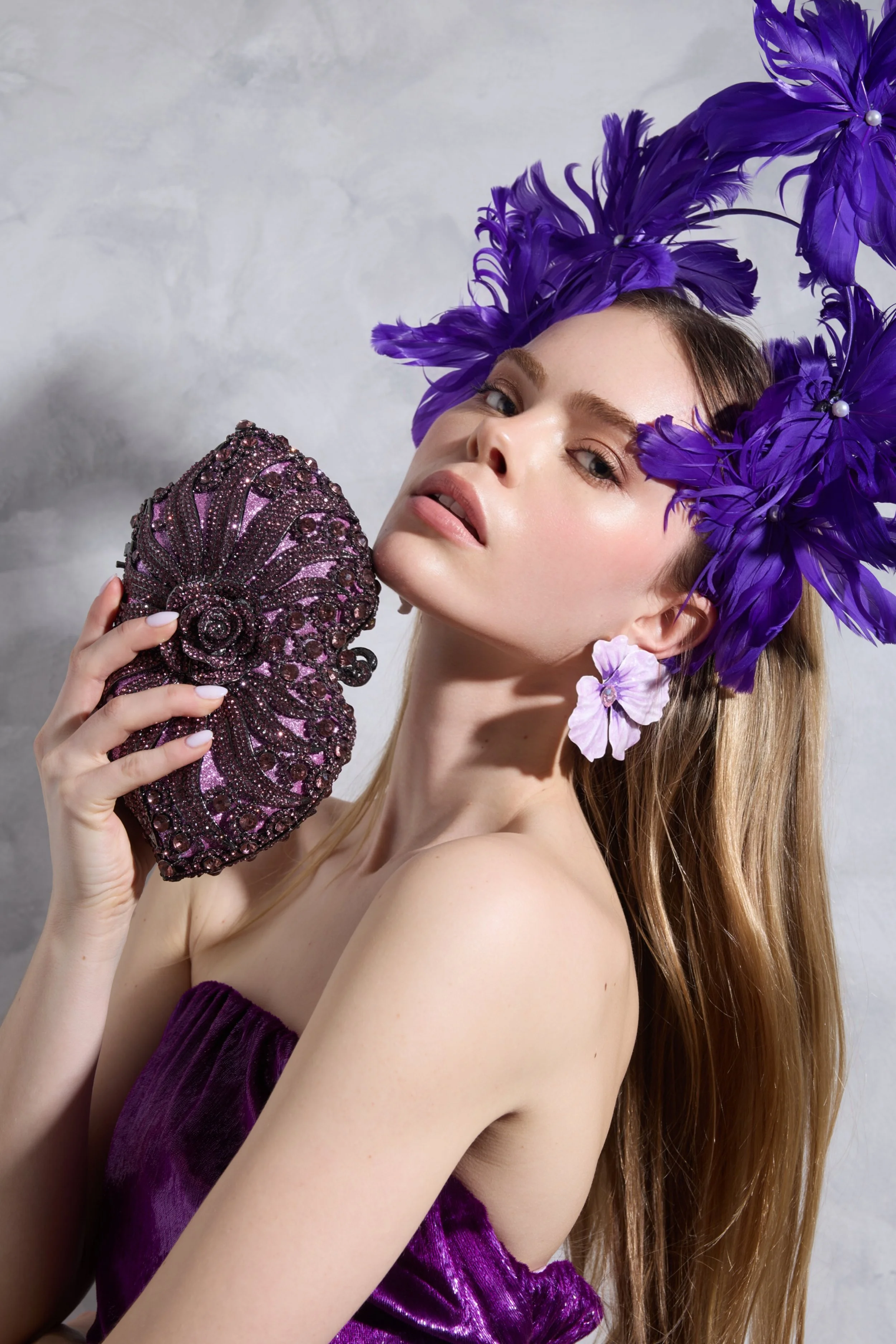 Fleur Purple Earrings
