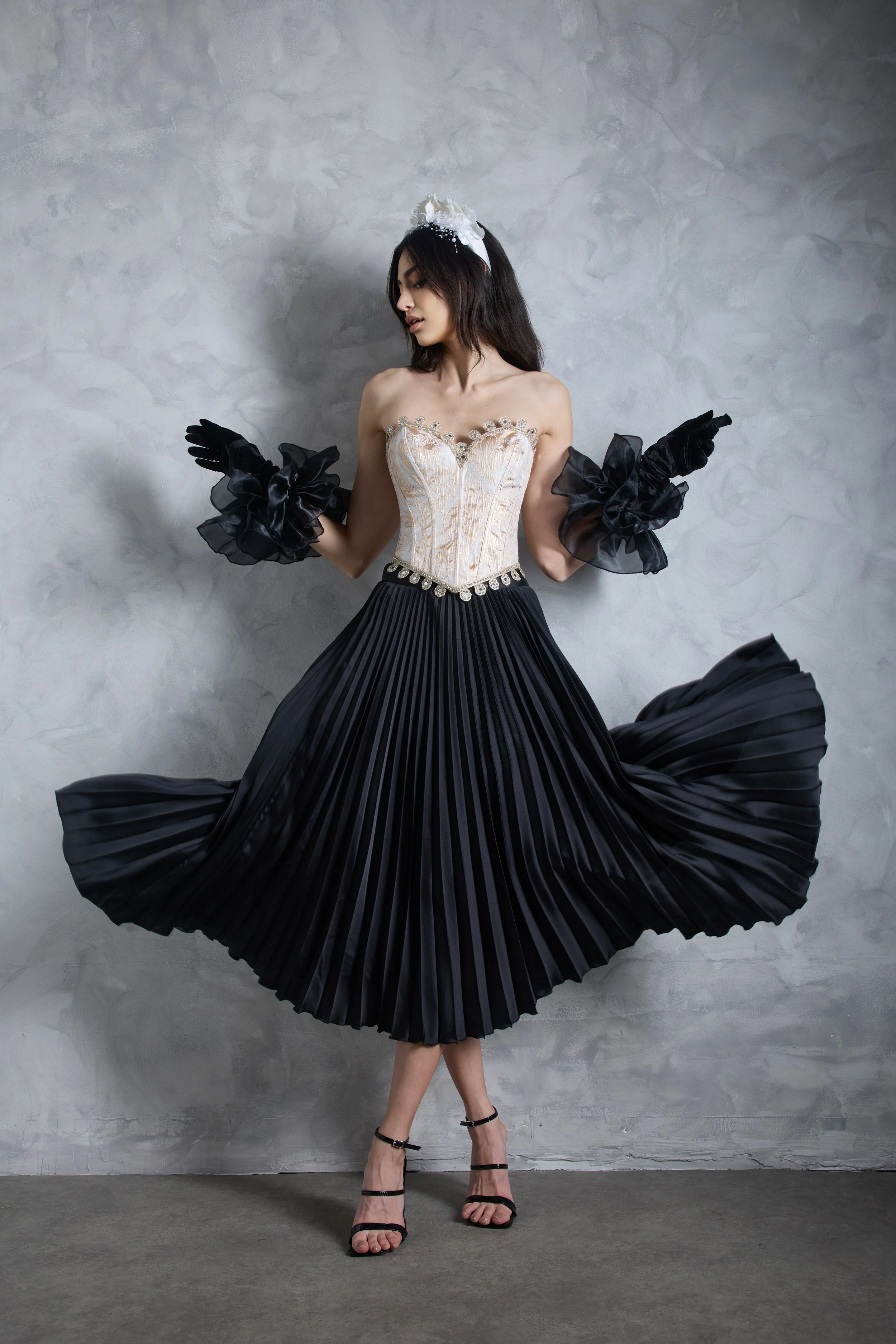 Black Pleated Skirt
