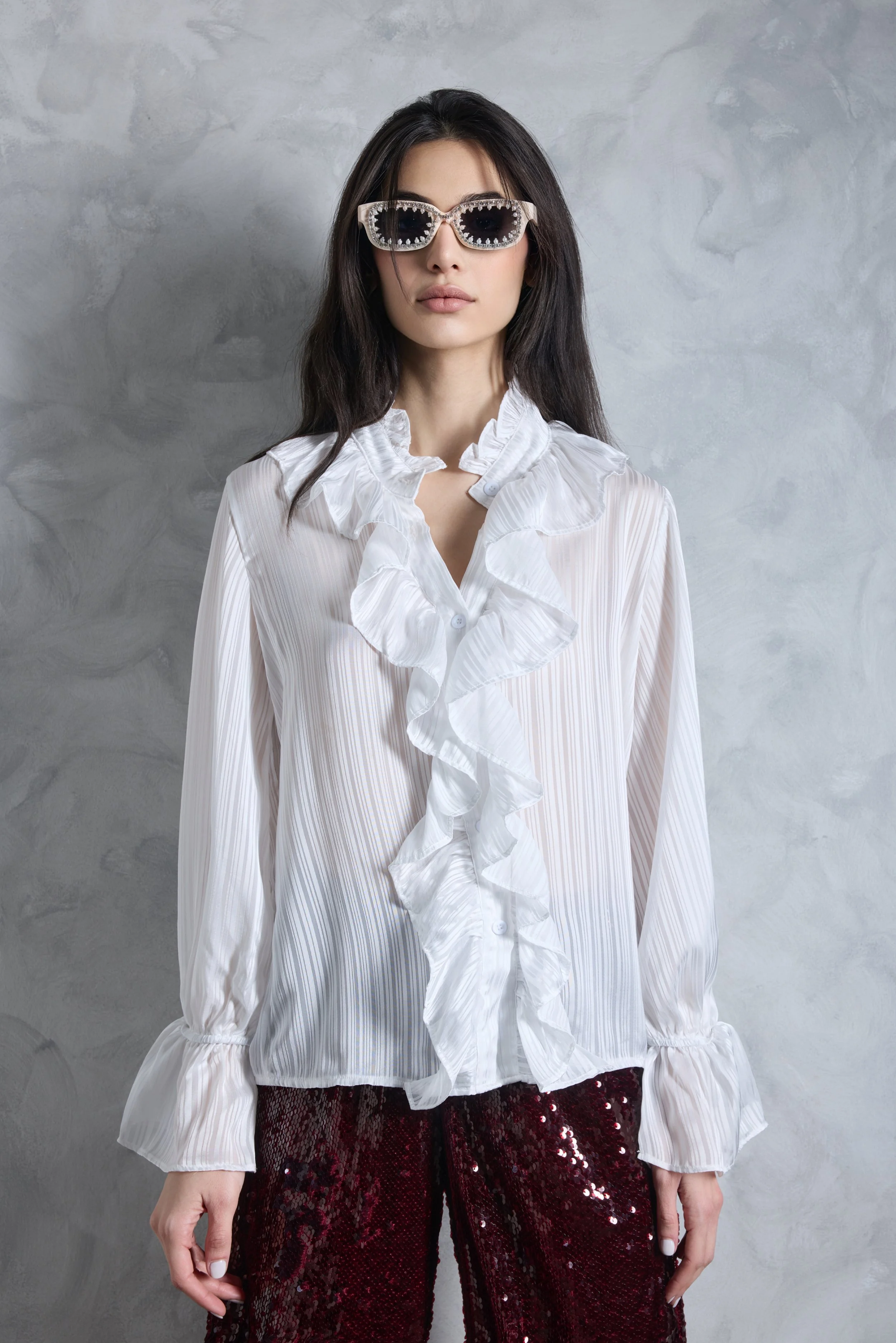 White Frill Shirt