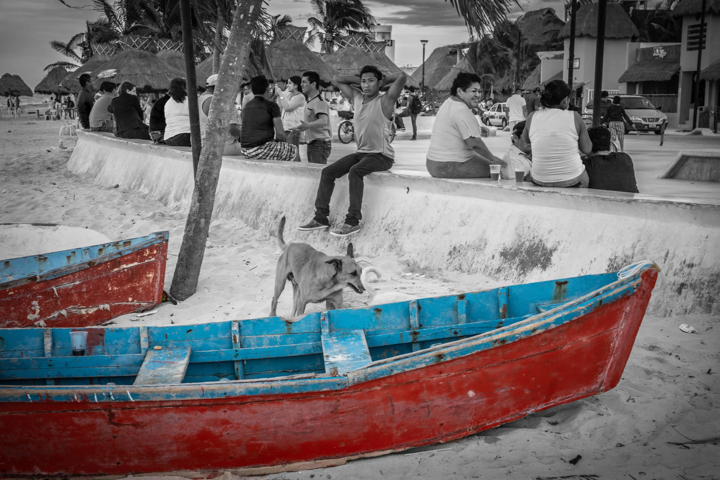 Progresso Beach Boats