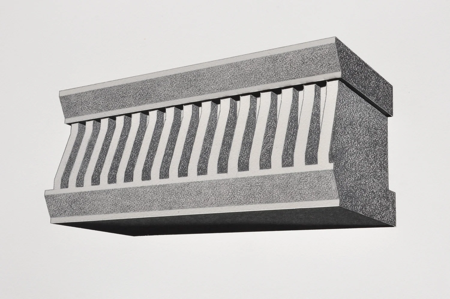 Sahil Naik | Modernist Facades for New Nations | 2018 | Graphite on Paper | 12 x 18 in
