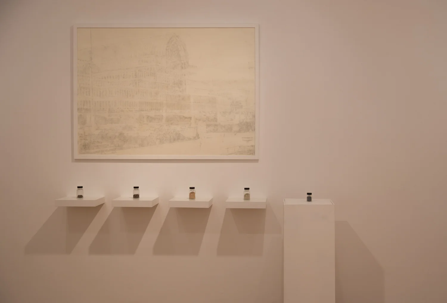 IMRAN CHANNA | Dust to Dust, 2018 | Objects, drawing and sound recording installed as part of within | without, Asia House Gallery, London