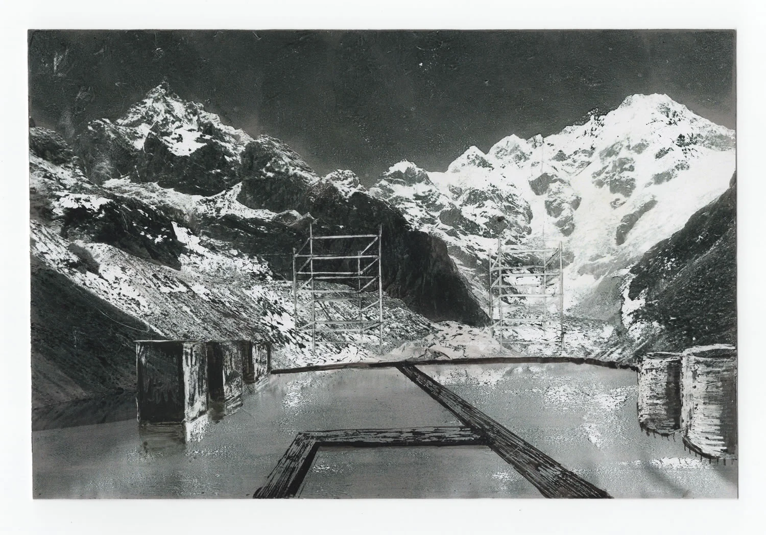 Pranay Dutta_The Seige_07_2018_Turpentine and photoink on photographs_5x8 in.jpg