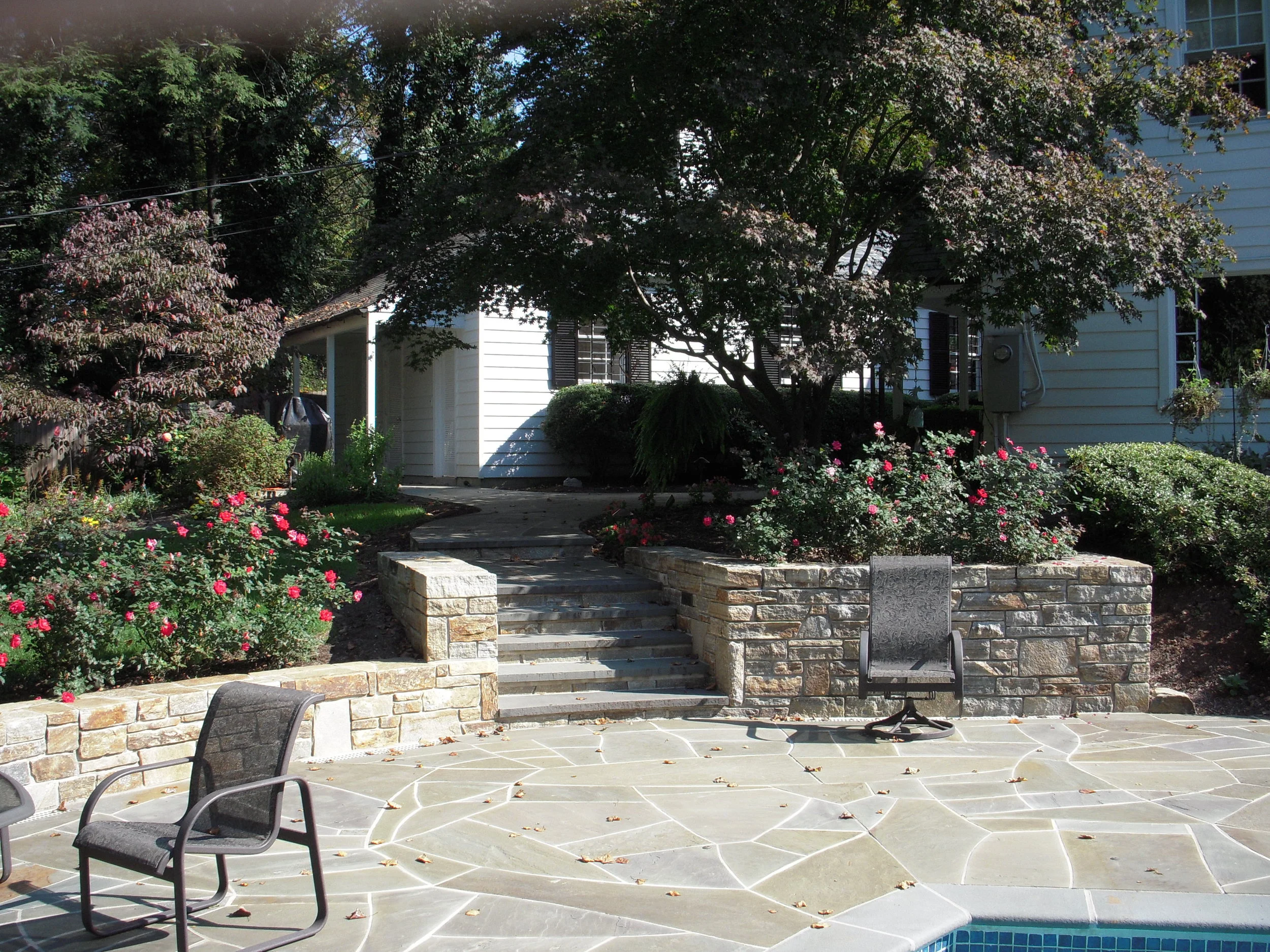 Stone Wall in Garden